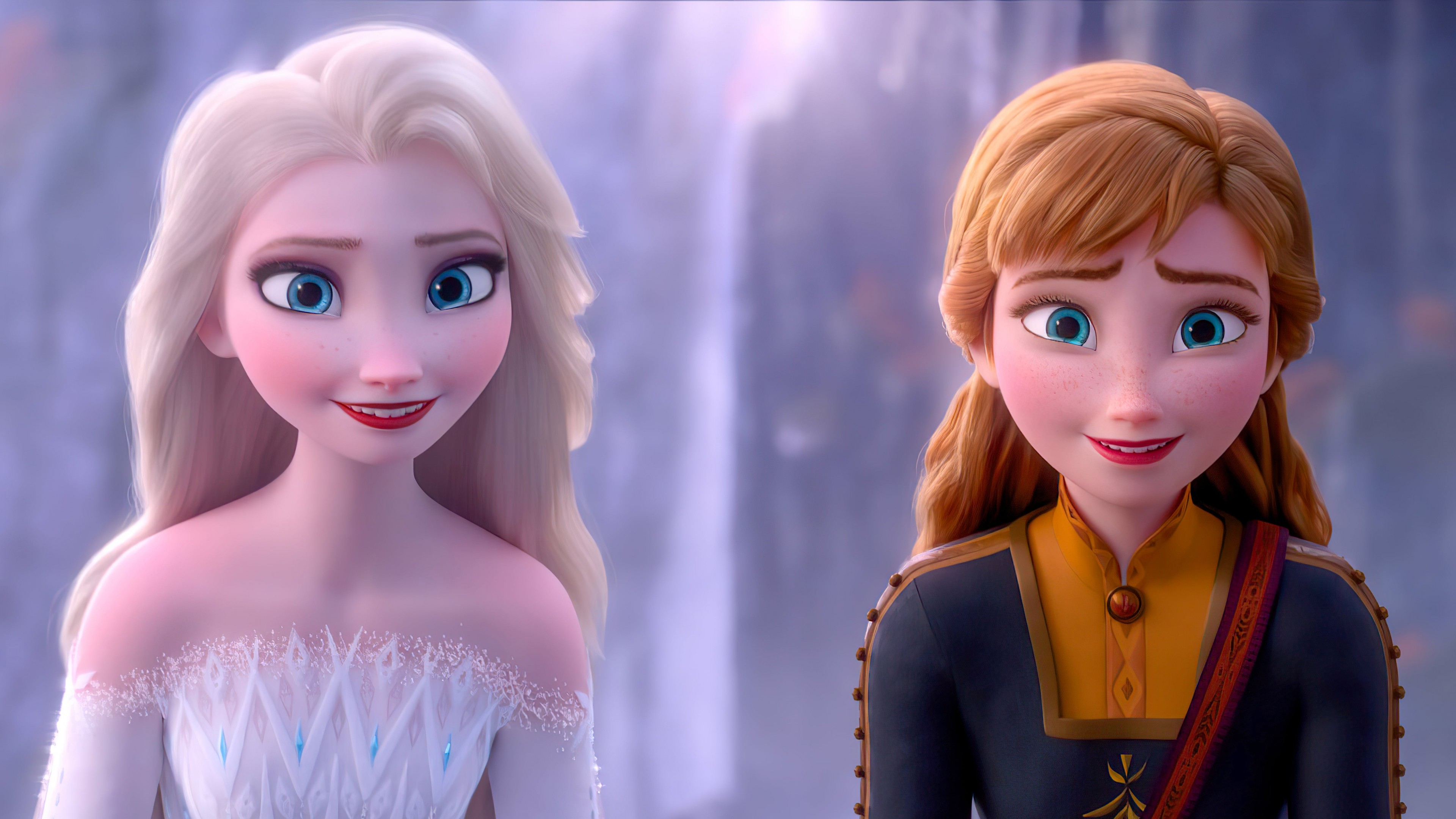 Anna Elsa 4K 5K HD Frozen 2 Wallpaper