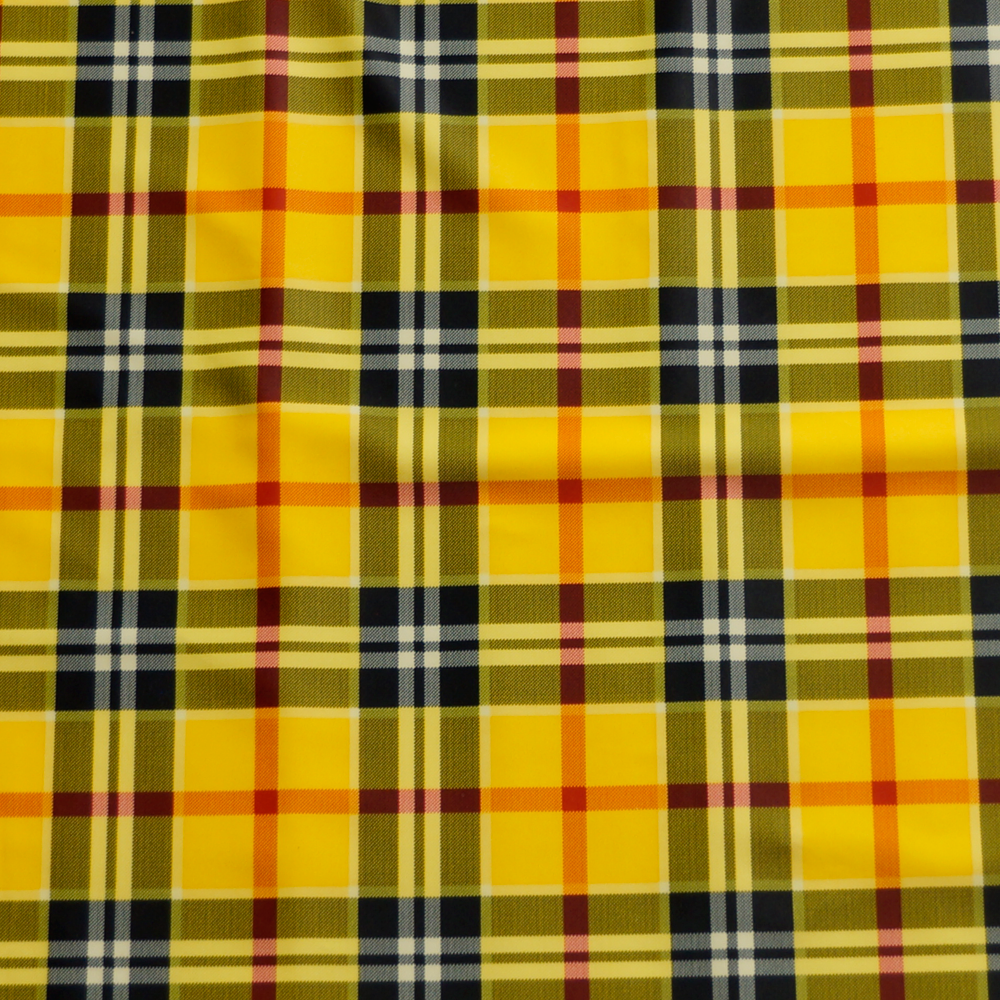 way Stretch Plaid Print Spandex