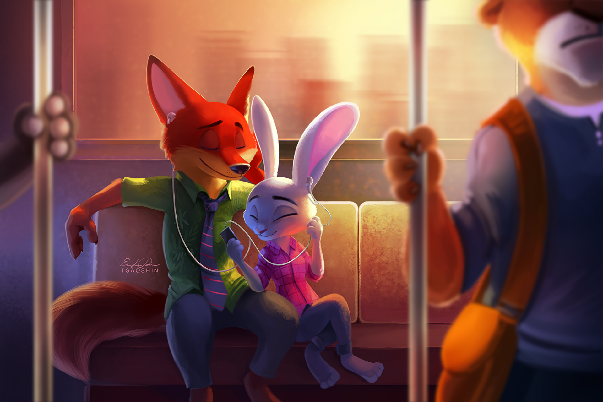 Zootopia HD Wallpaper: Nick Wilde and Judy Hopps