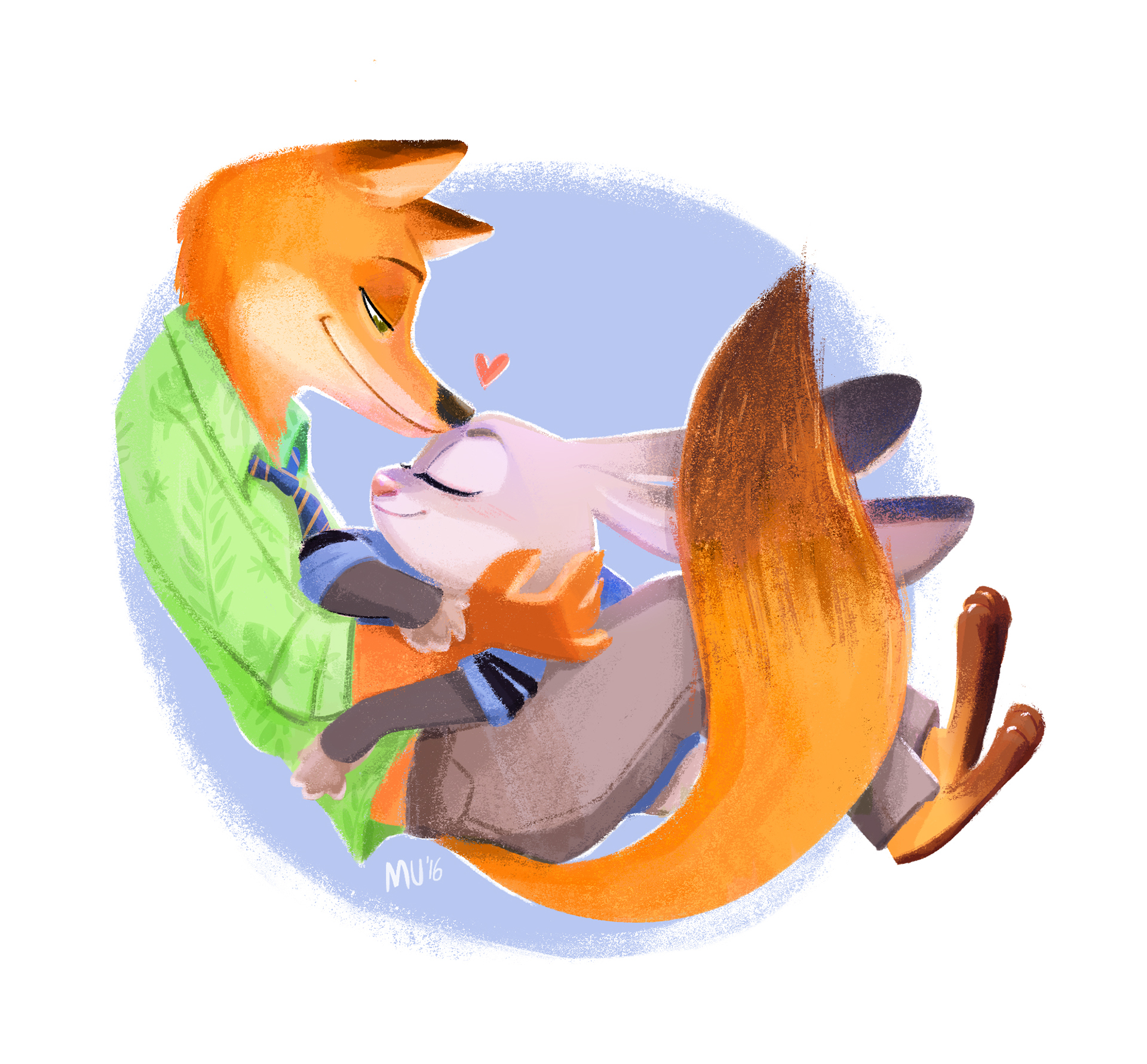Nick + Judy Zootopia fan art. Image - Behance