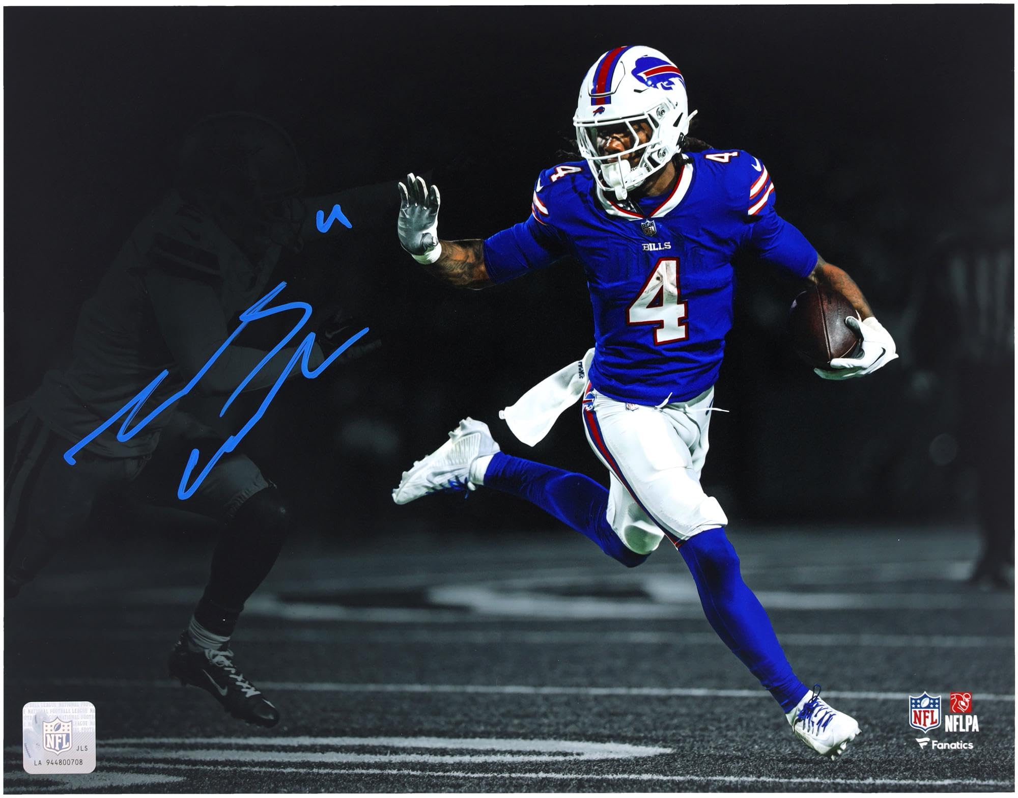 James Cook Buffalo Bills Autographed 11 x 14 Spotlight Photograph NFL Photo at Amazon's Sports Collectibles Store