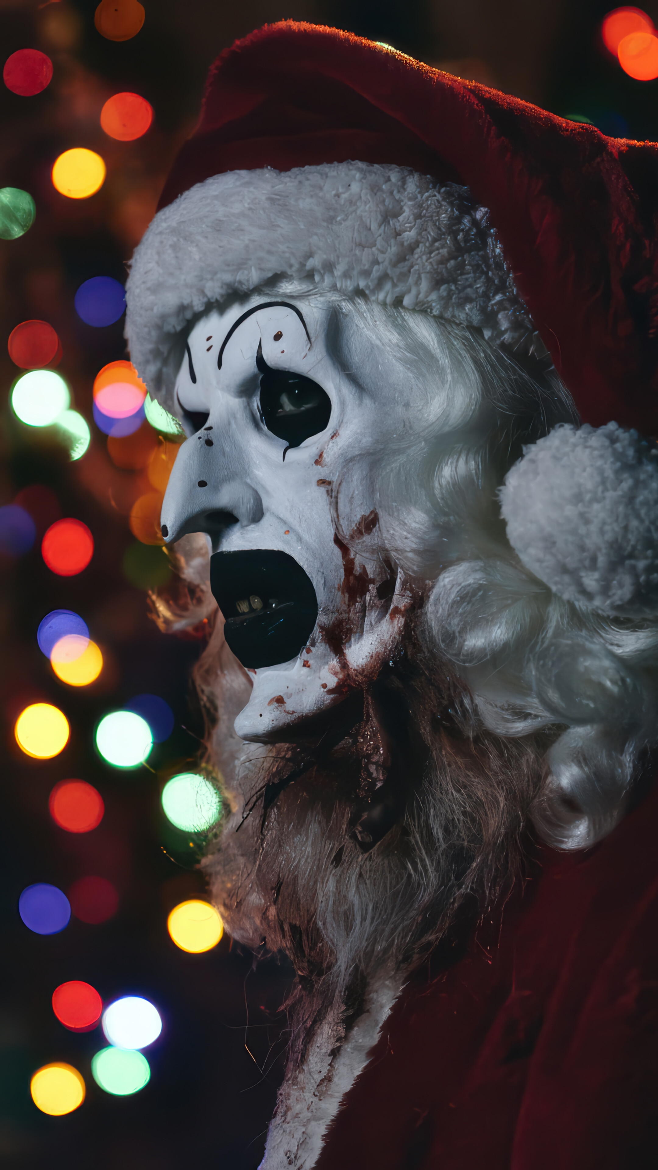 Terrifier 3 Santa Art the Clown 4K Wallpaper iPhone HD Phone b