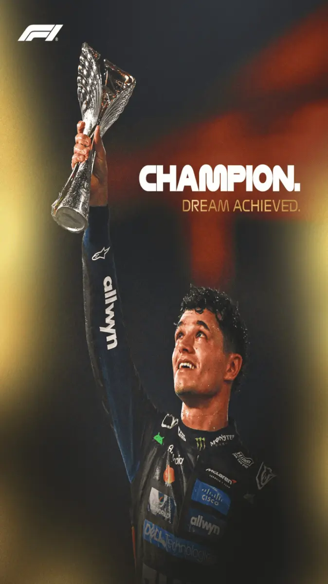 Lando Norris 2025 World Champion wallpaper