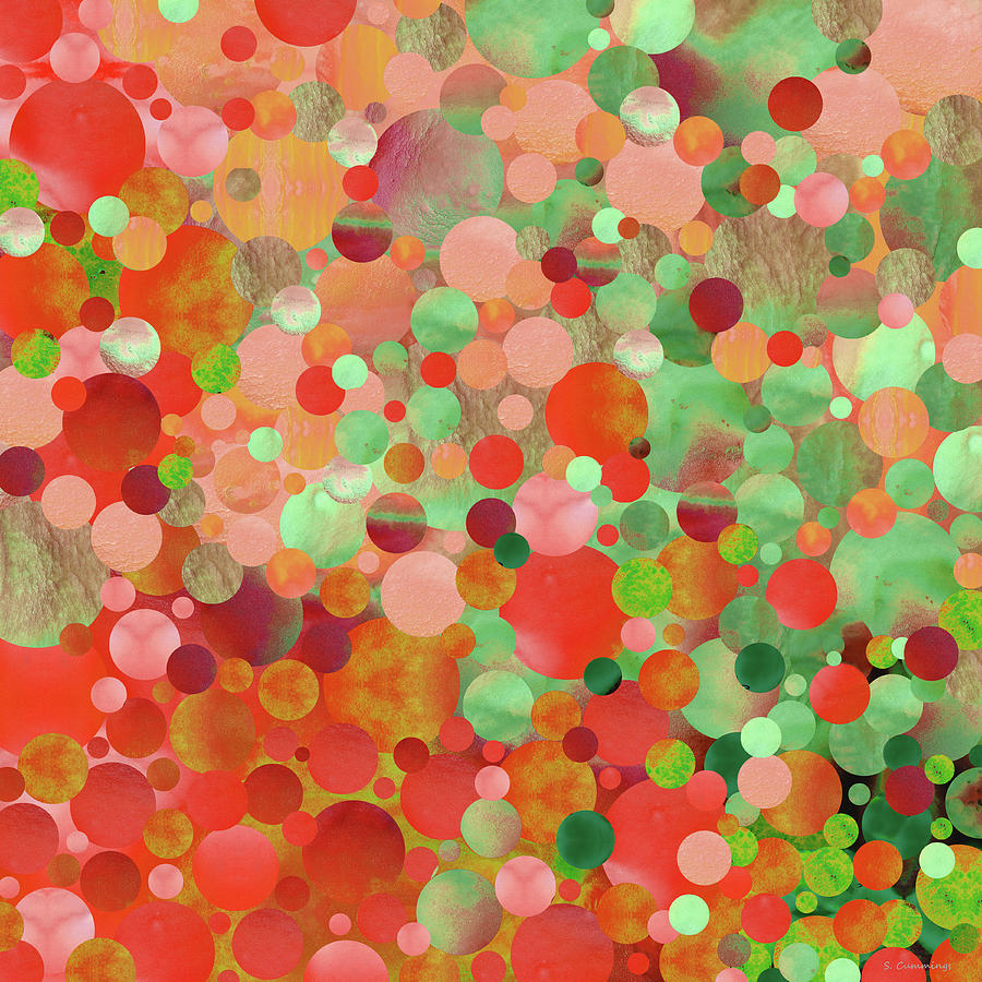 Believers And Green Abstract Mosaic Art