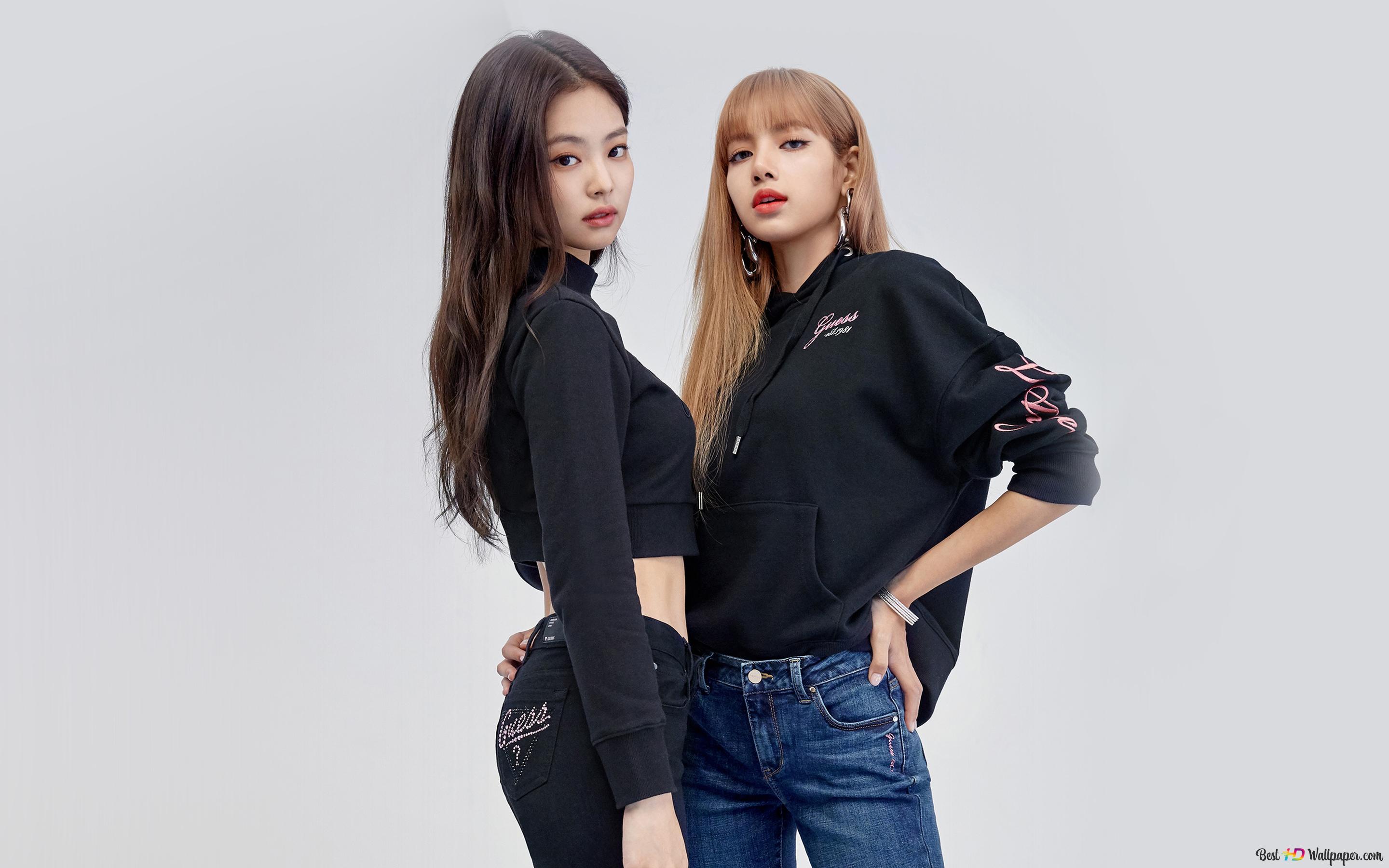 BlackPink's Gorgeous Jennie with Rapper Lisa 4K wallpaper download