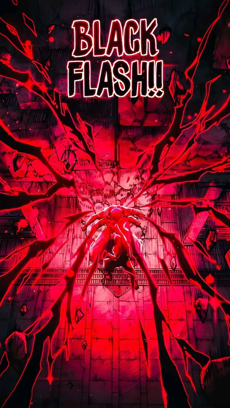 jjk black flash wallpaper