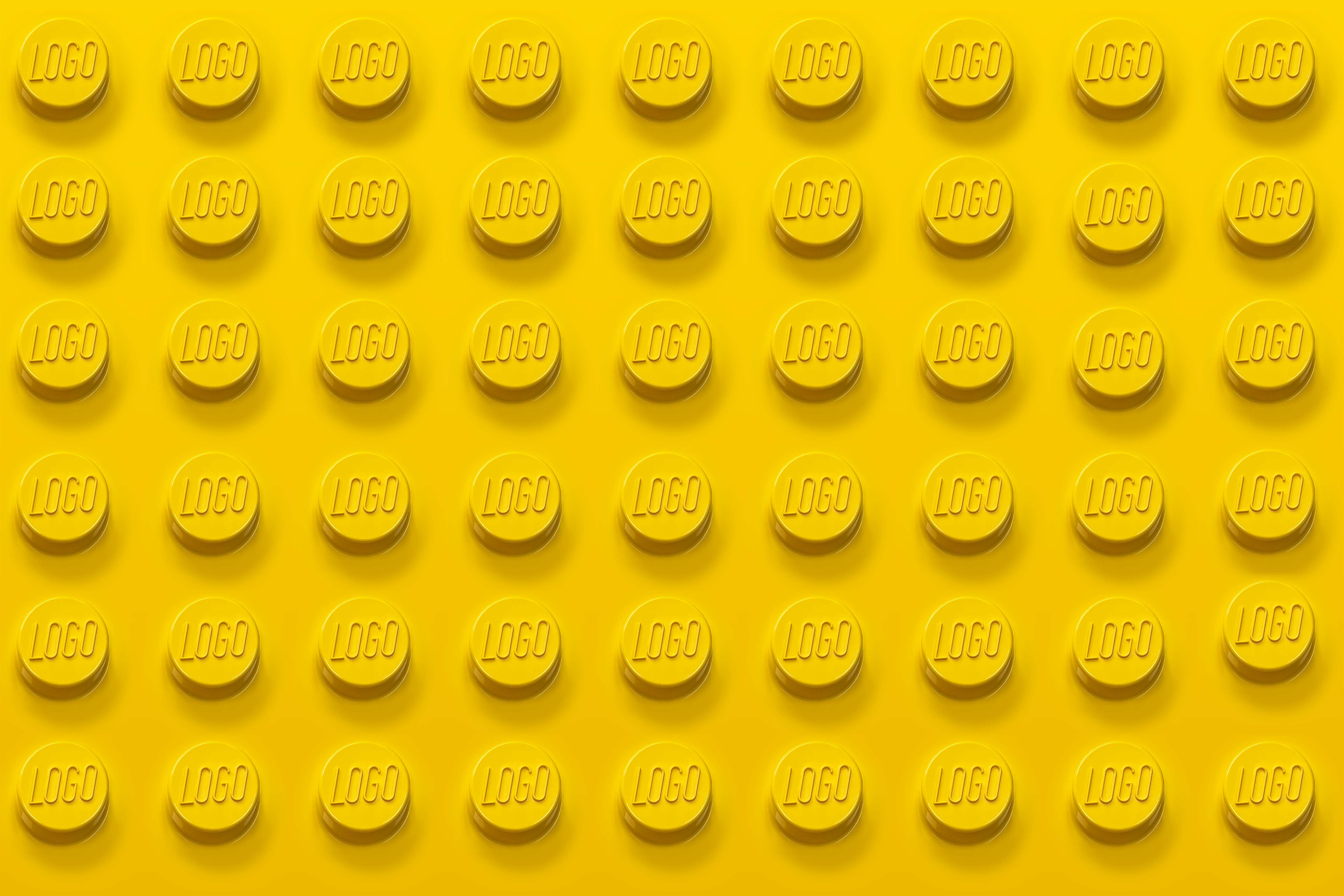 Yelllow bricks toy logo repetition wallpaper