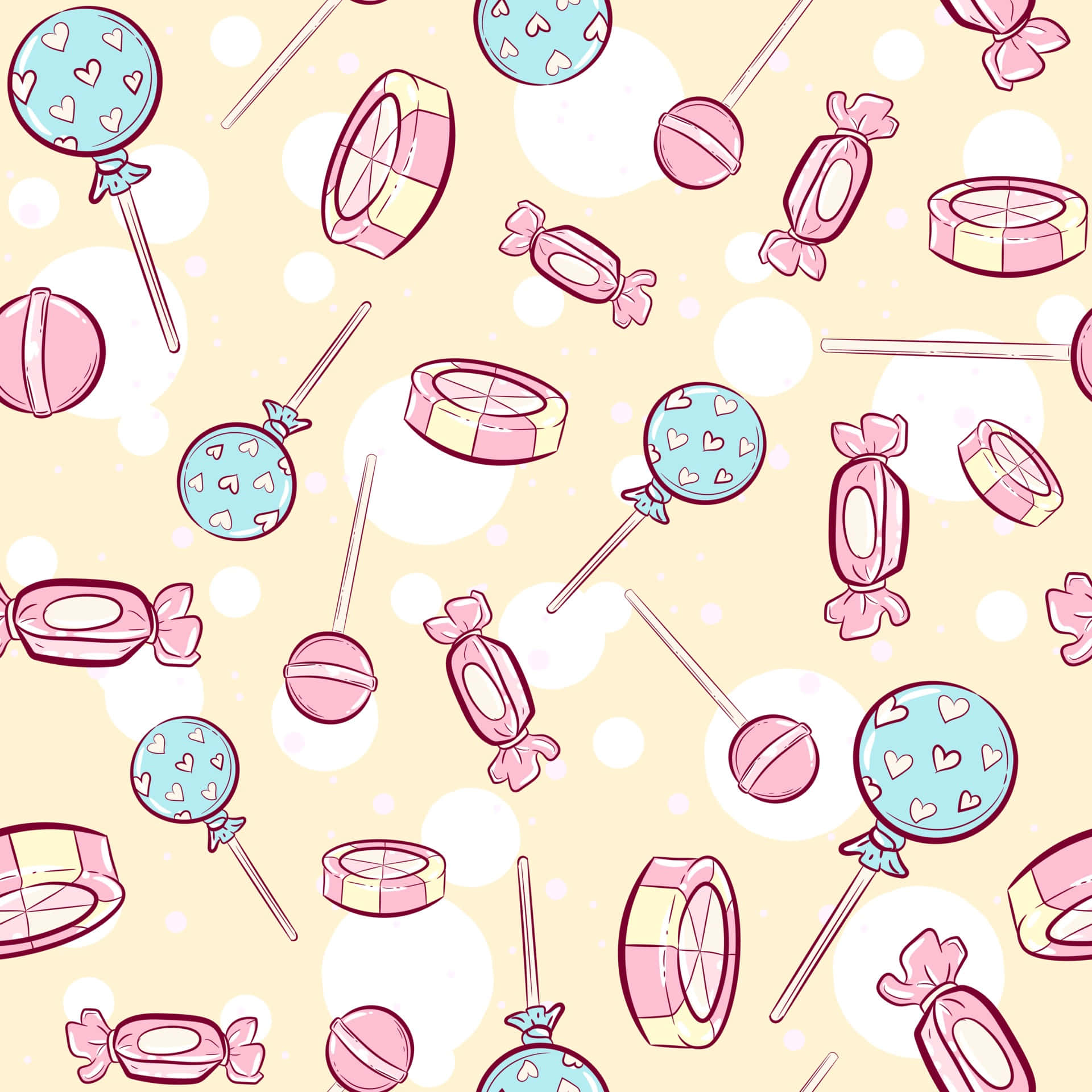 Download Repetitive Cute Lollipops [wallpaper] Wallpaper