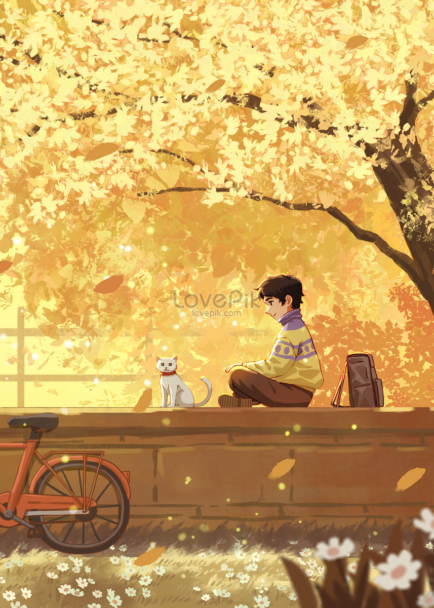 Autumn Leaves Vertical picture, Autumn Leaves Vertical Background stock image