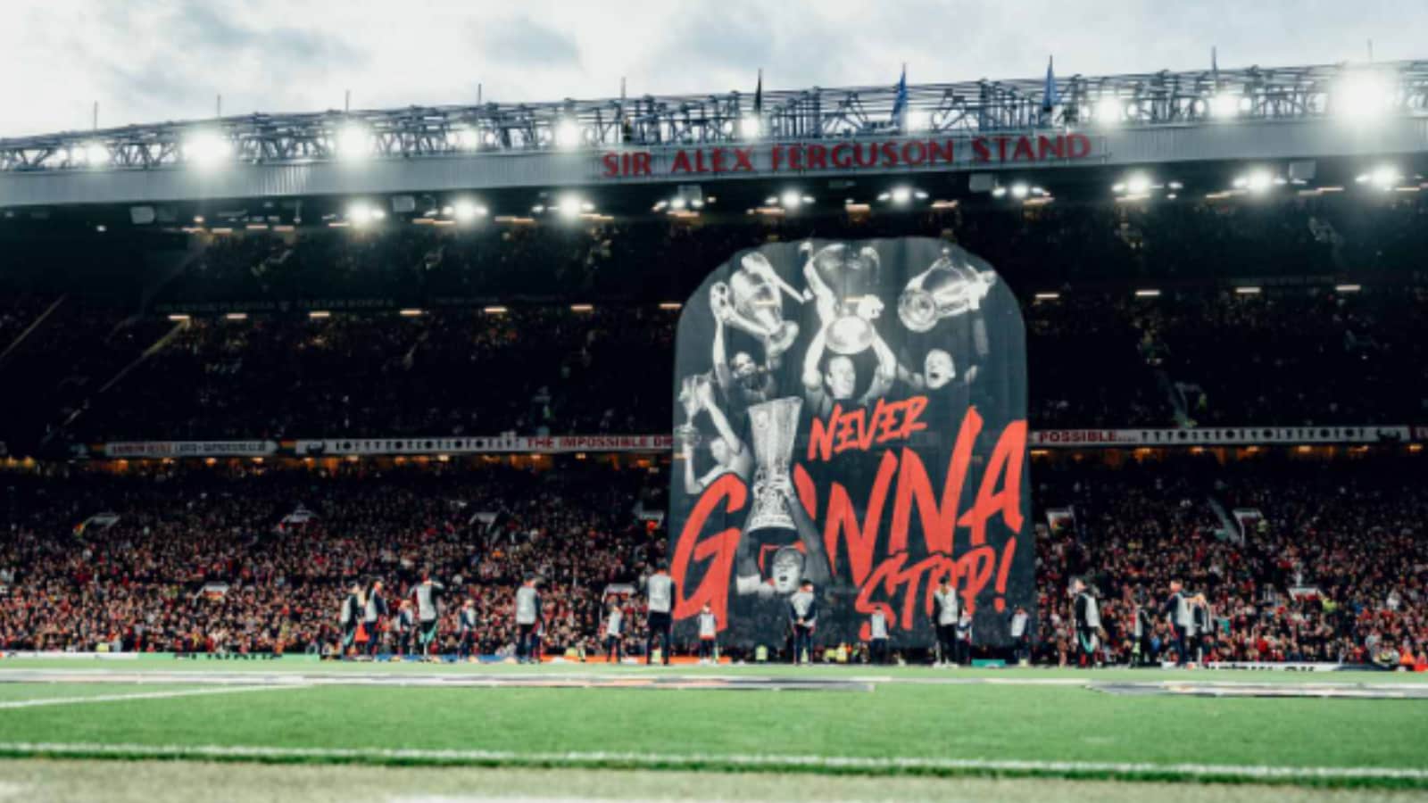 Man United Reveals Stunning Tifo Banner For Athletic Club Match At Old Trafford