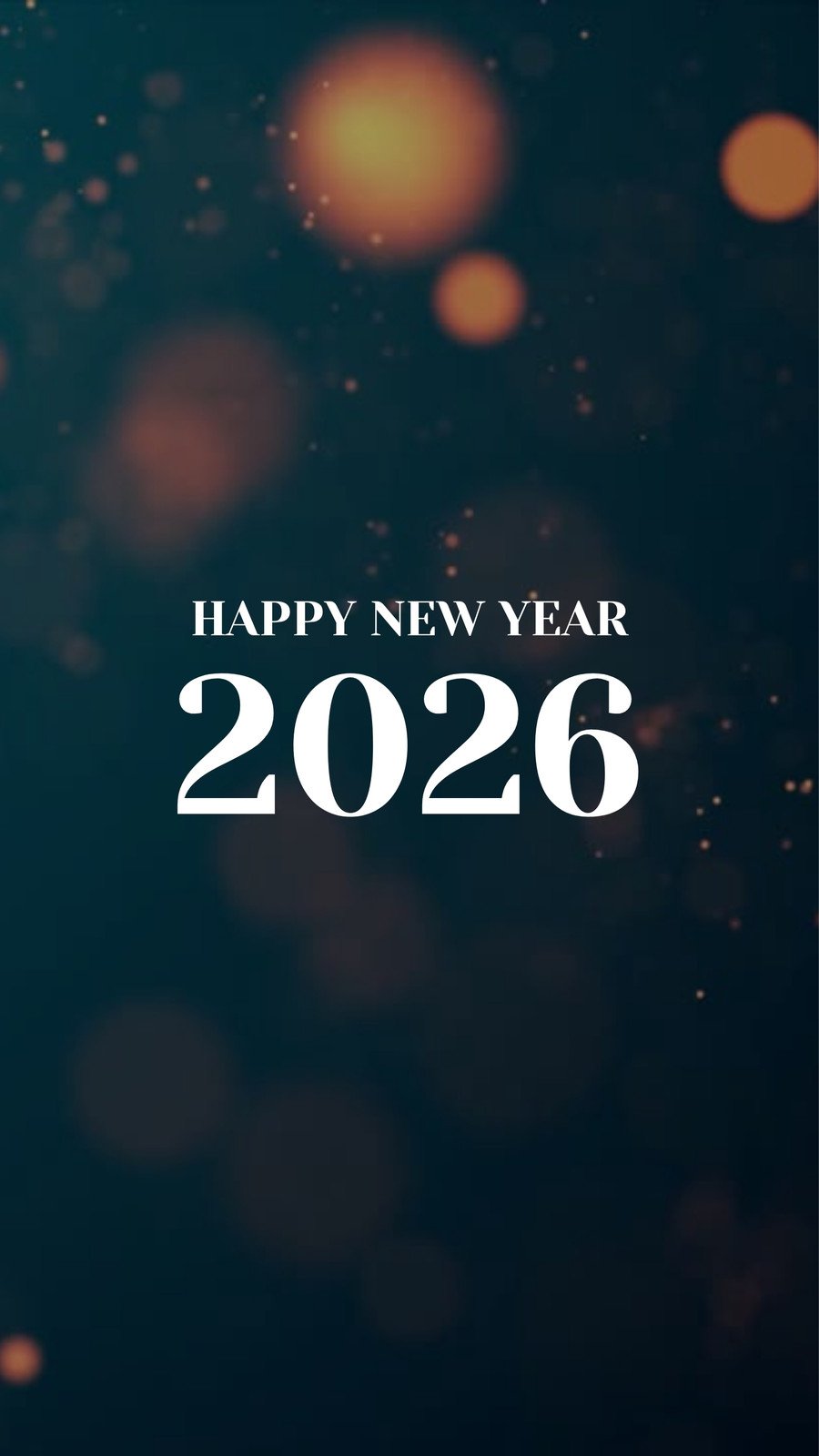 Blue and Orange Elegant New Year 2026 Mobile Video