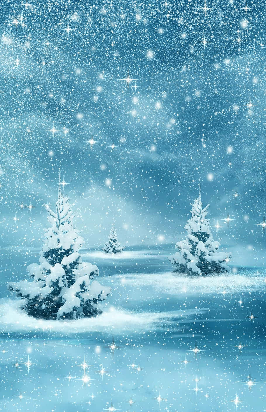 Download Christmas Snow Lake Picture