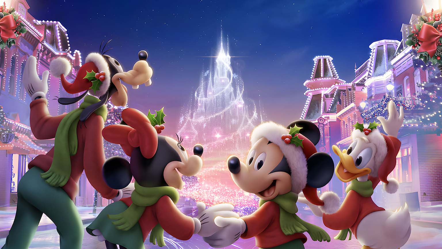 Happy Disney Christmas Desktop Wallpaper Free Download