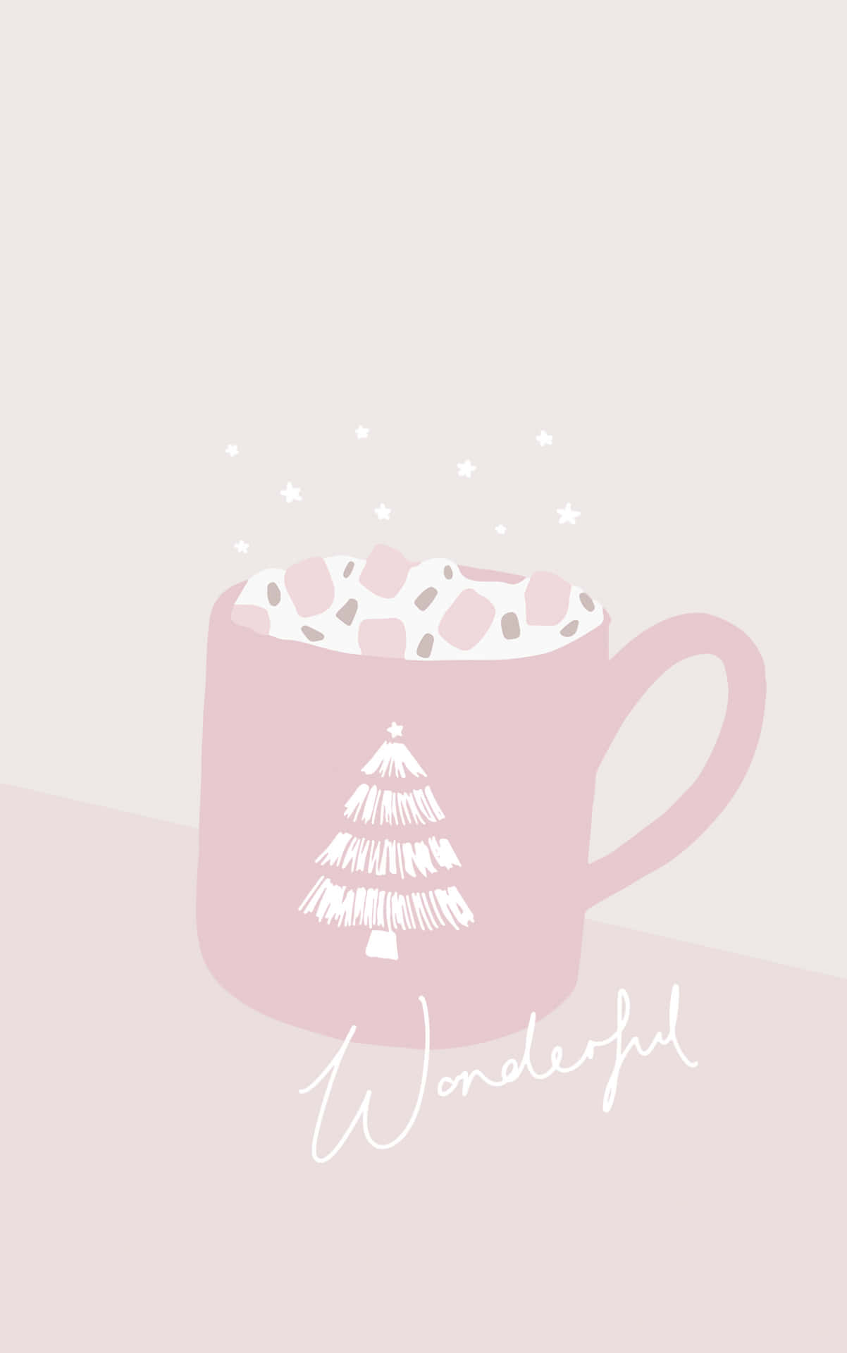 Download Celebrate the Festive Season in a Cute Pink Style Wallpaper