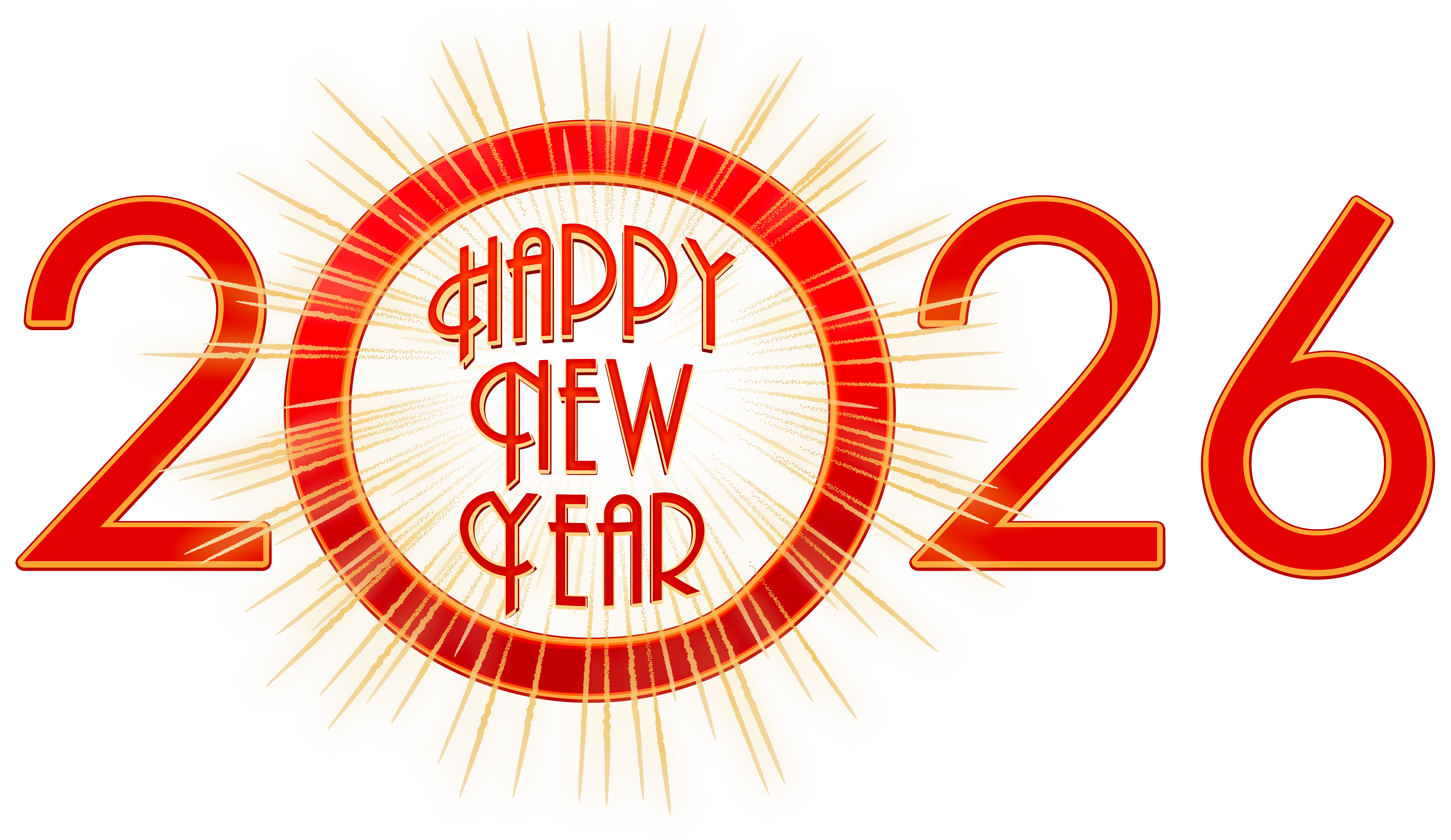 Happy New Year 2026 PNG Clipart Image​-Quality Free Image and Transparent PNG Clipart