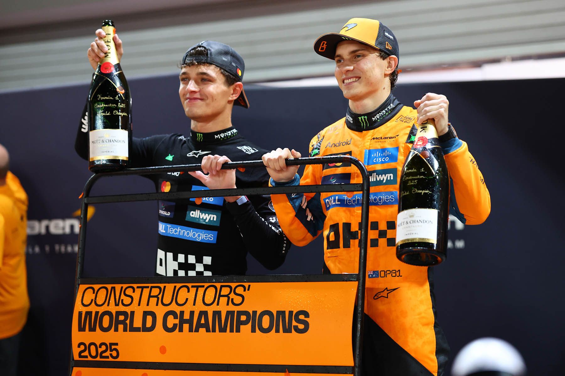 McLaren Racing celebrates the 2025 F1 Constructors' title triumph
