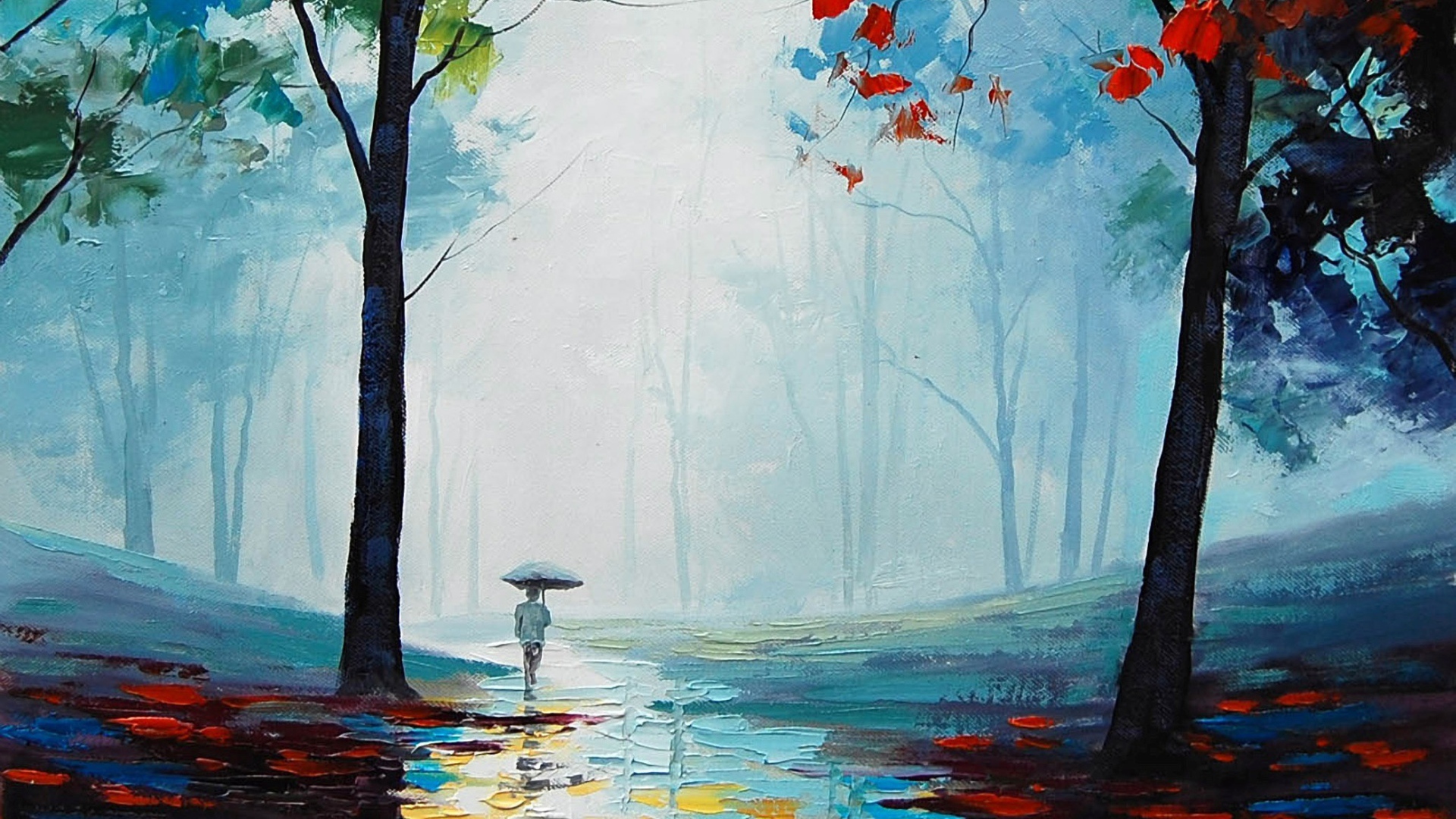 the autumn rain Desktop wallpaper 1920x1080