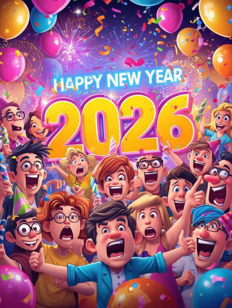 Happy New Year 2026. Greetings Image To Share With Loved Ones