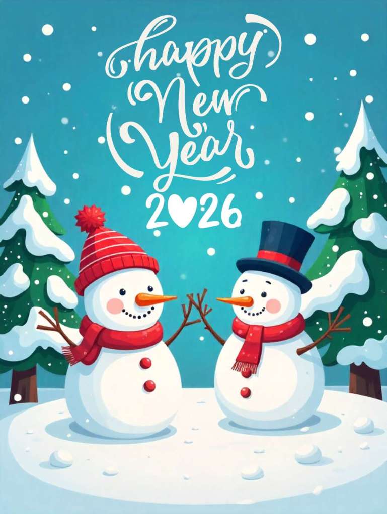 Happy New Year 2026. Greetings Image To Share With Loved Ones