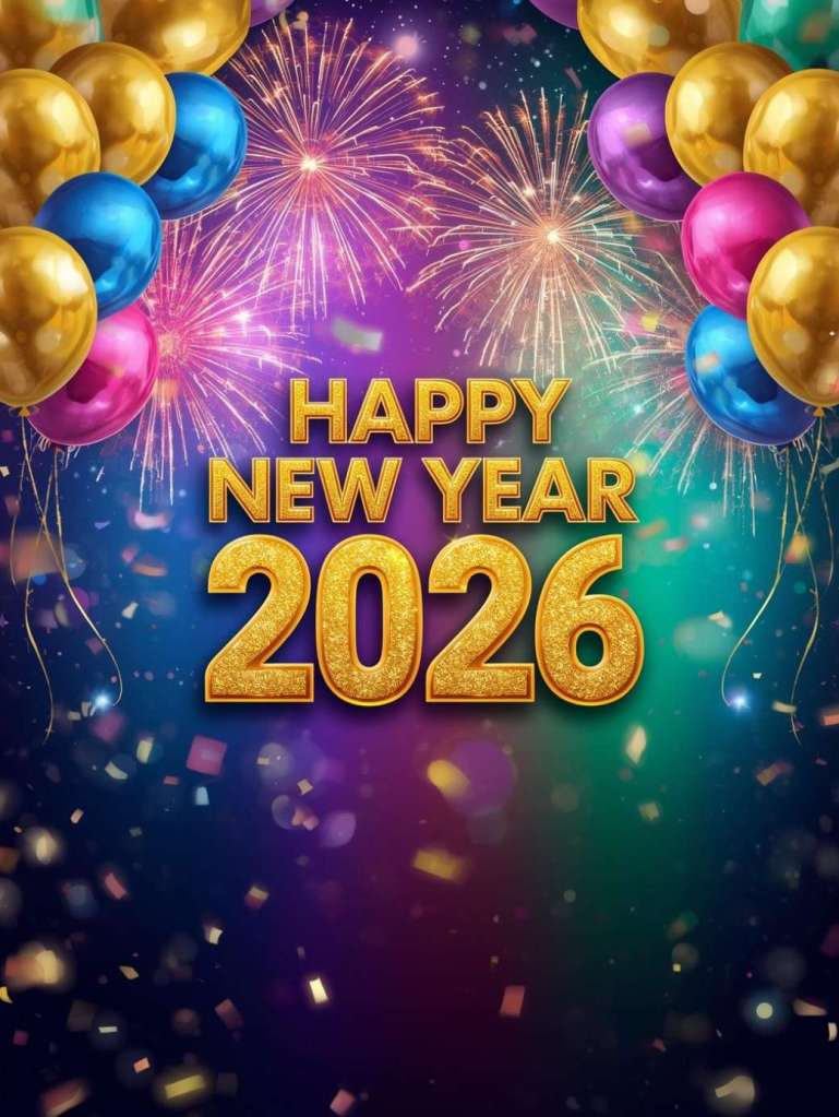Happy New Year 2026. Greetings Image To Share With Loved Ones