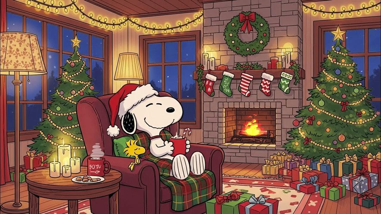 Snoopy’s Christmas Fireplace Evening