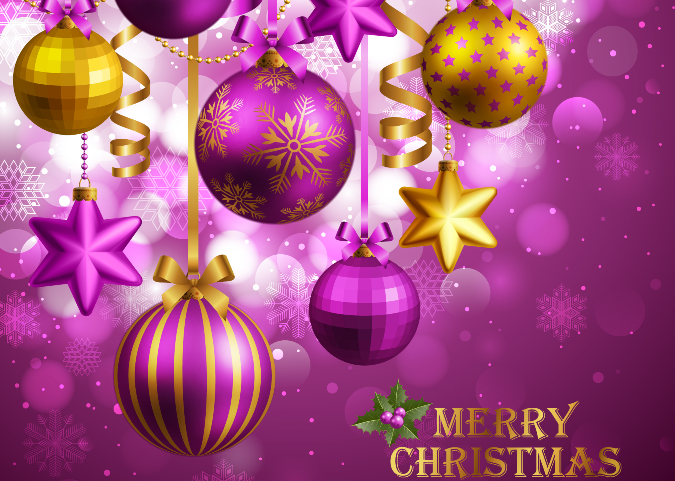 Free Merry Christmas 4K Wallpaper & Desktop HD Background for PC