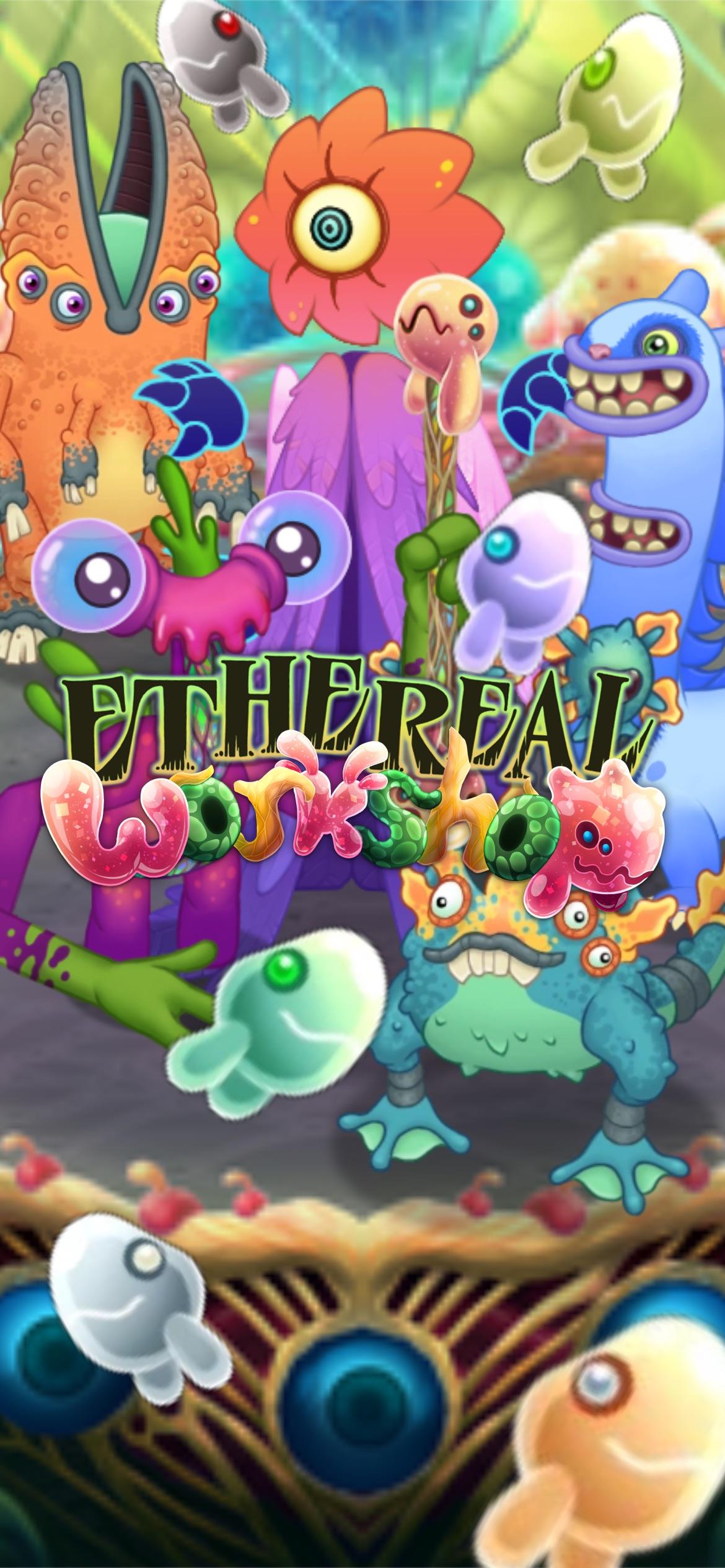 I made an Ethereal Workshop wallpaper (for iPhones, because that's what I use)