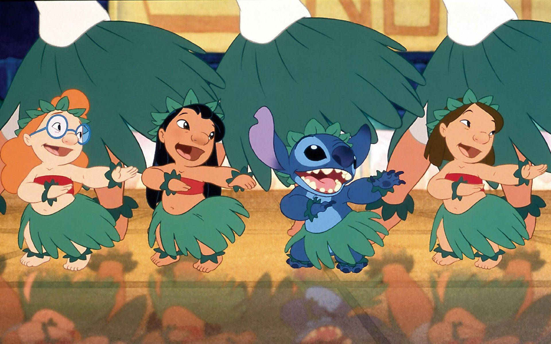 Download Lilo Stitch Hula Dancing Wallpaper