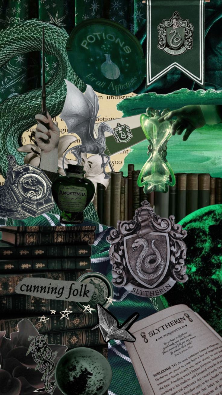 Part 3 4 Of My Hogwarts House Collection! #book #hogwarts #quotes #green #slytherin #dracomalfoy #harrypotter #aesthetic #wallpaper