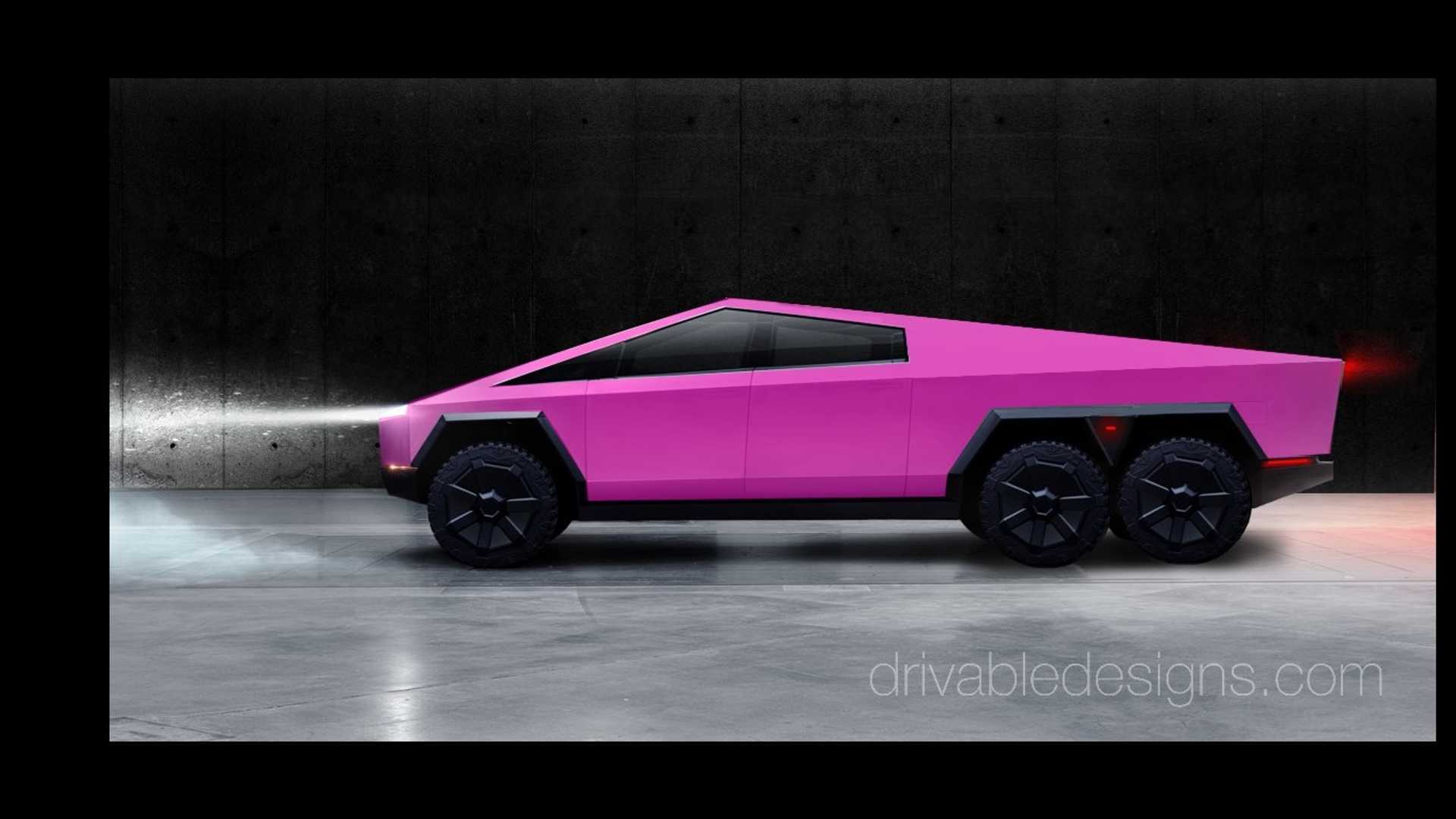 Heavy Duty Tesla Cybertruck Shows Up In New 6 Wheel Renders