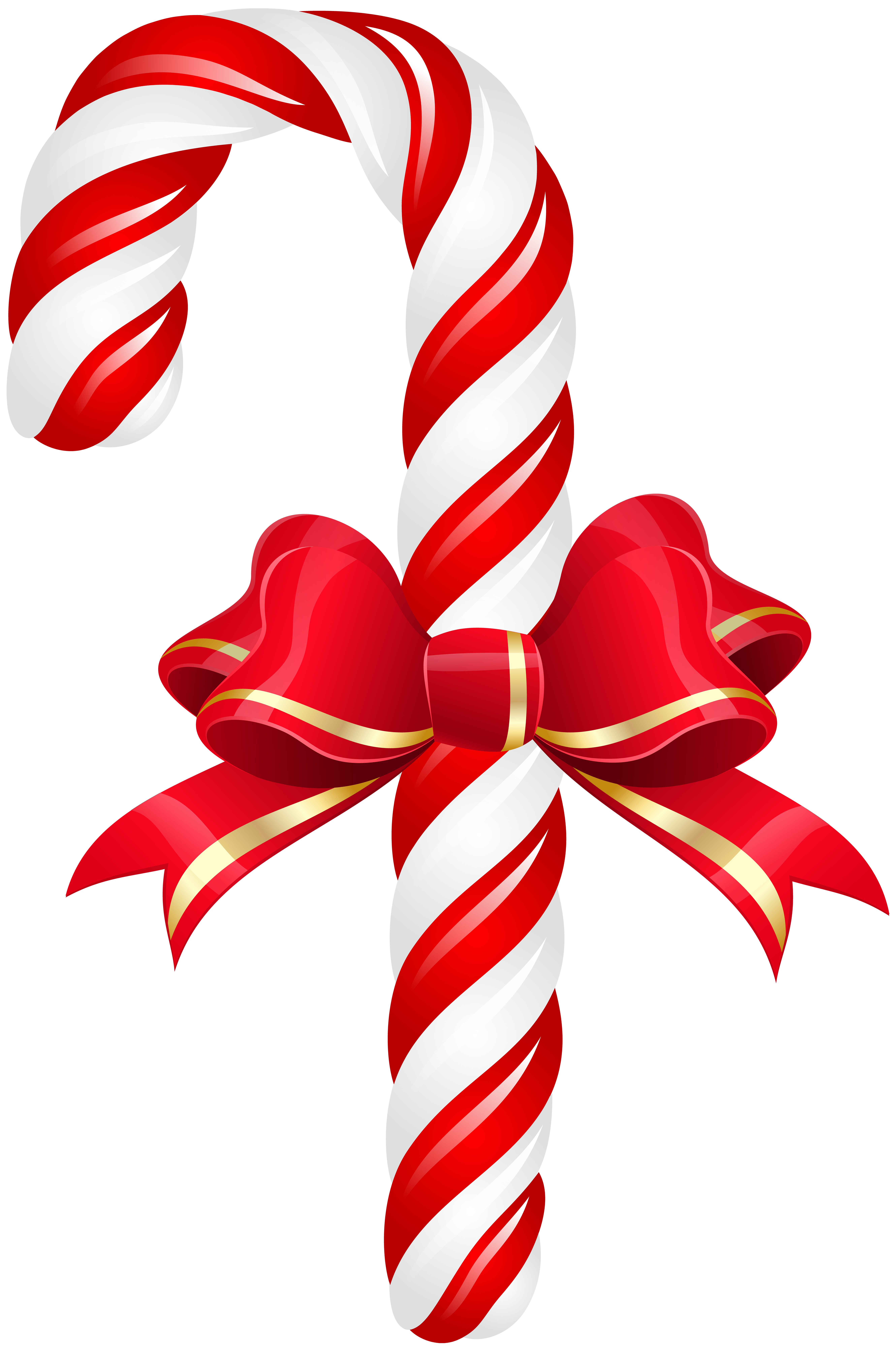 Candy Cane with Bow Clip Art Image​-Quality Free Image and Transparent PNG Clipart