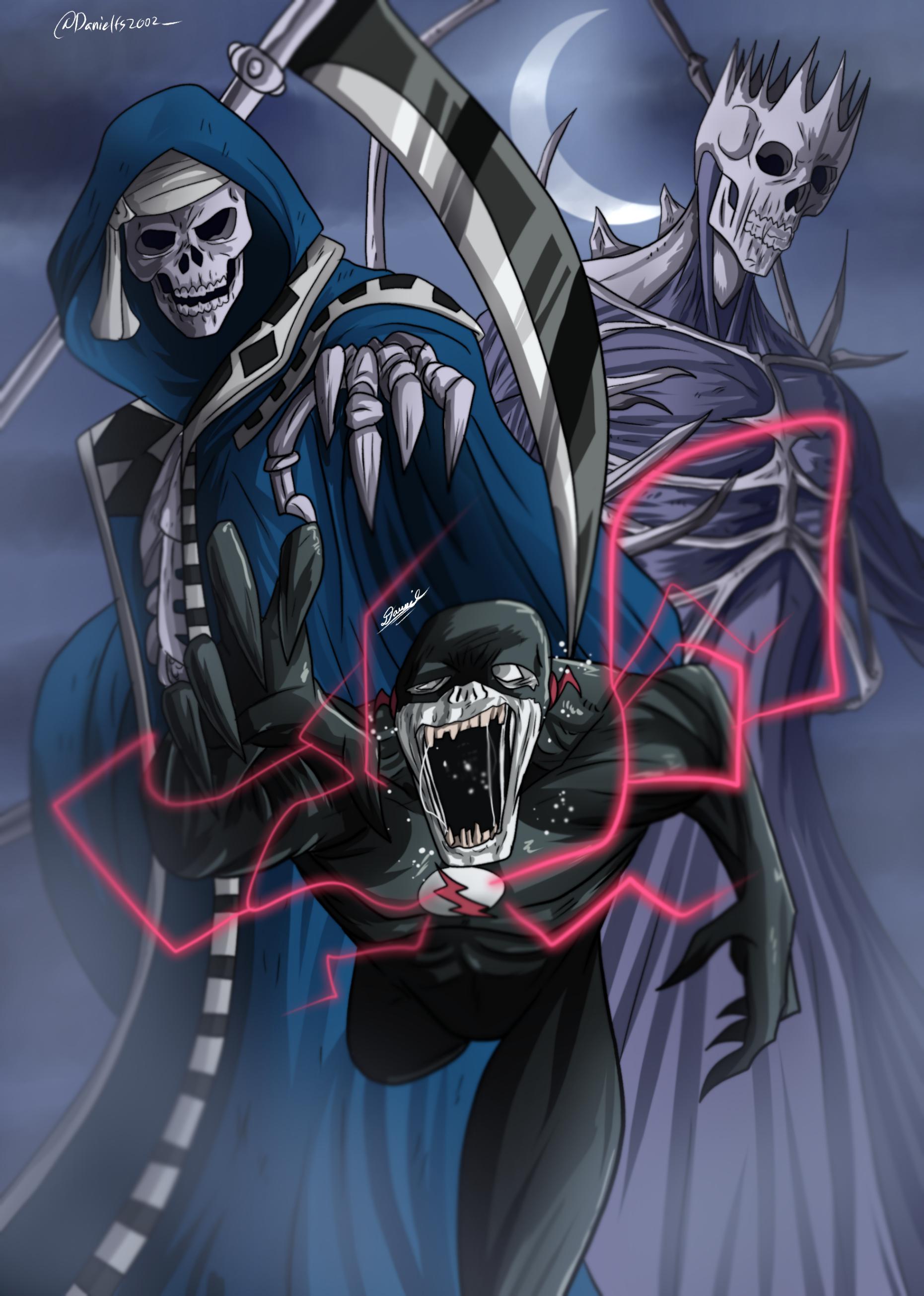 Black Flash Vs Death (DC Comics Vs Castlevania) Commission From U Mr_Muda_Himself_V3