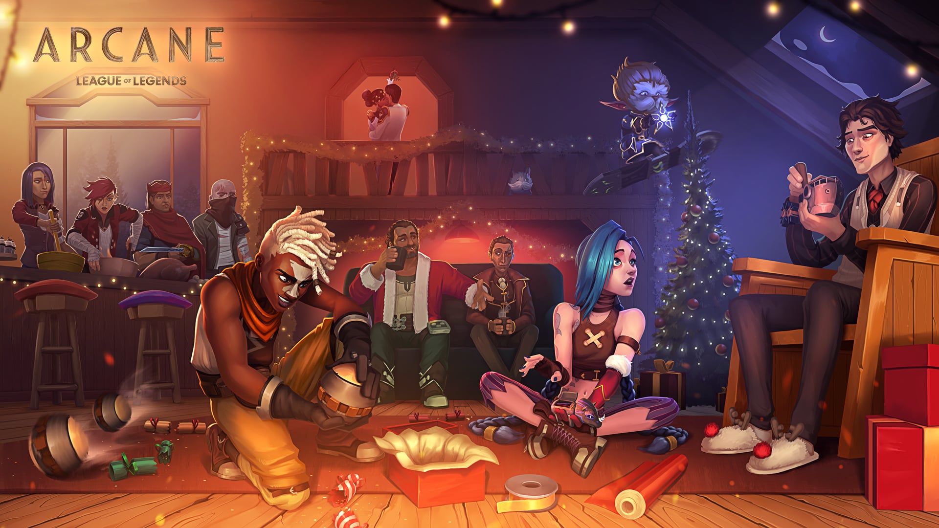 no spoilers Christmas promo art from League of Legends account
