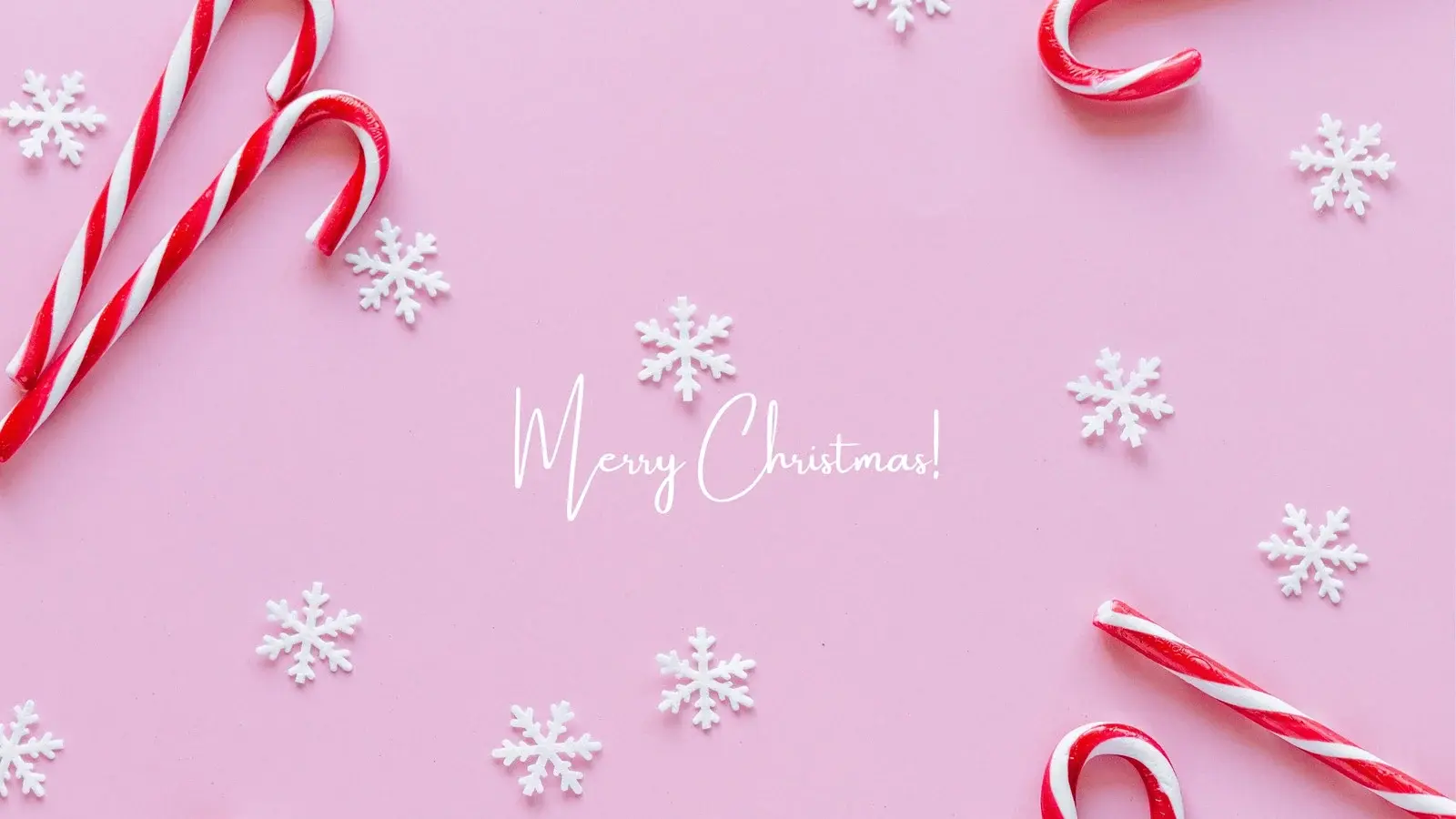 Seasonal Christmas Xmas Text With Candy Canes Pink Girly
