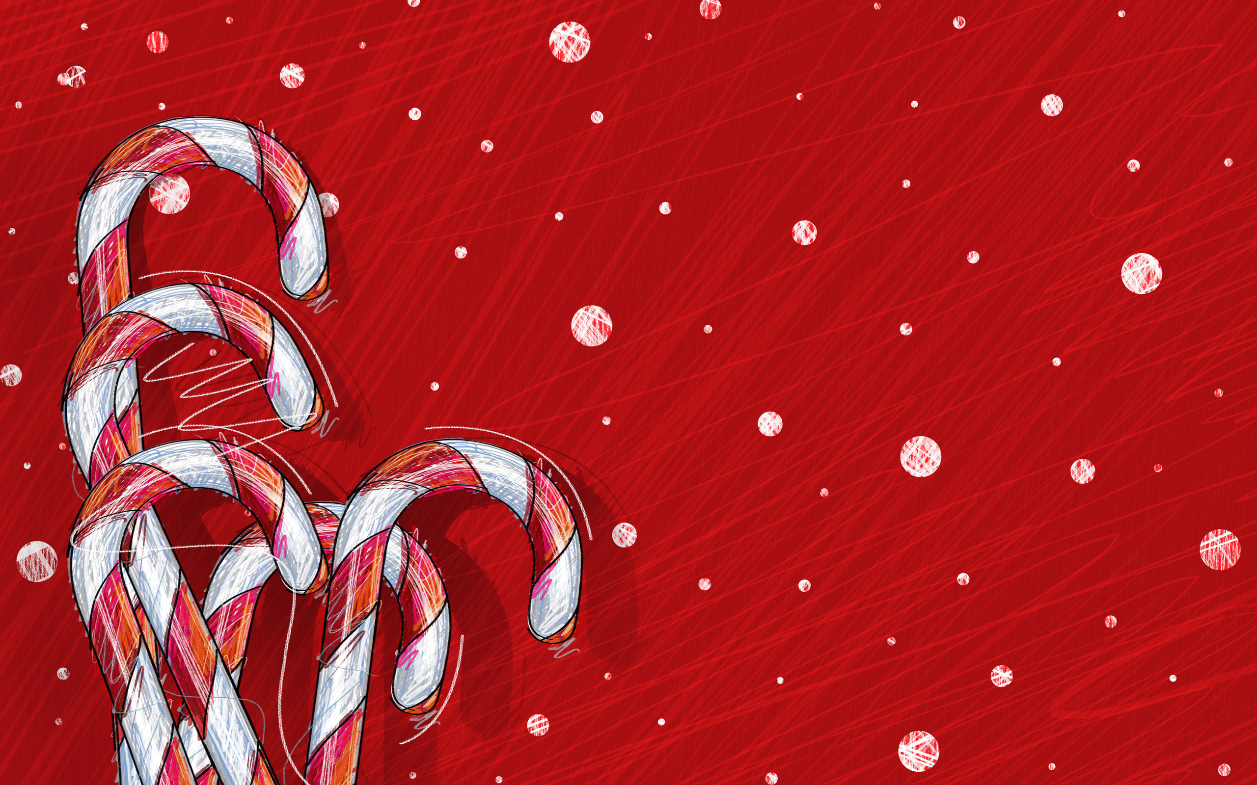 Festive Candy Cane Christmas HD Wallpaper Celebration