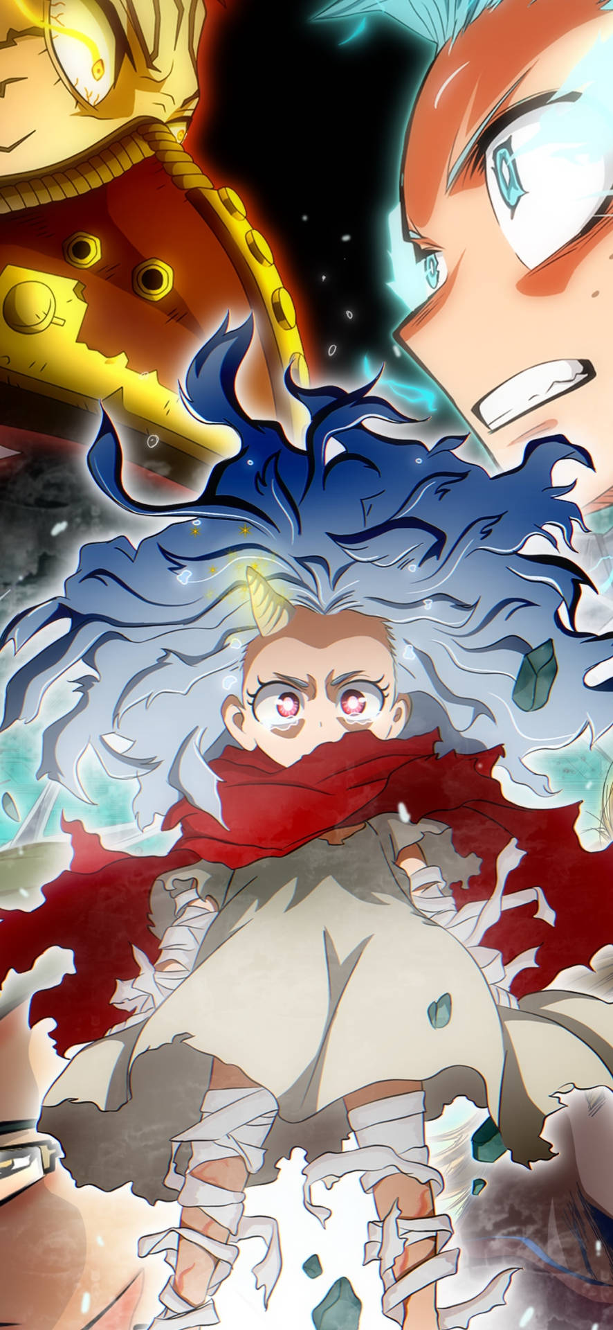 Download Eri Chan Overhaul And Midoriya My Hero Academia IPhone Wallpaper