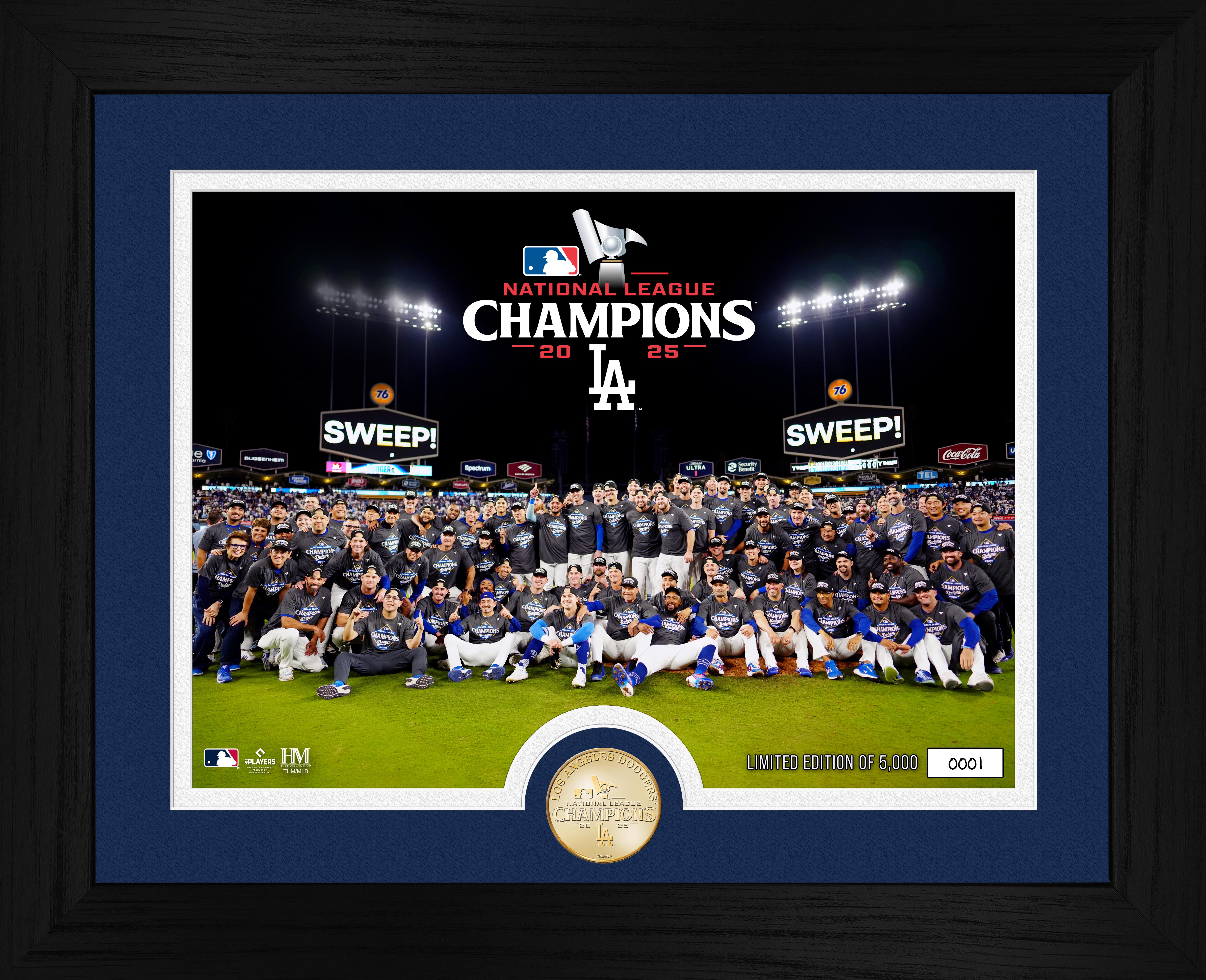 Los Angeles Dodgers 2025 National League Champions Bronze Coin Photo Mint