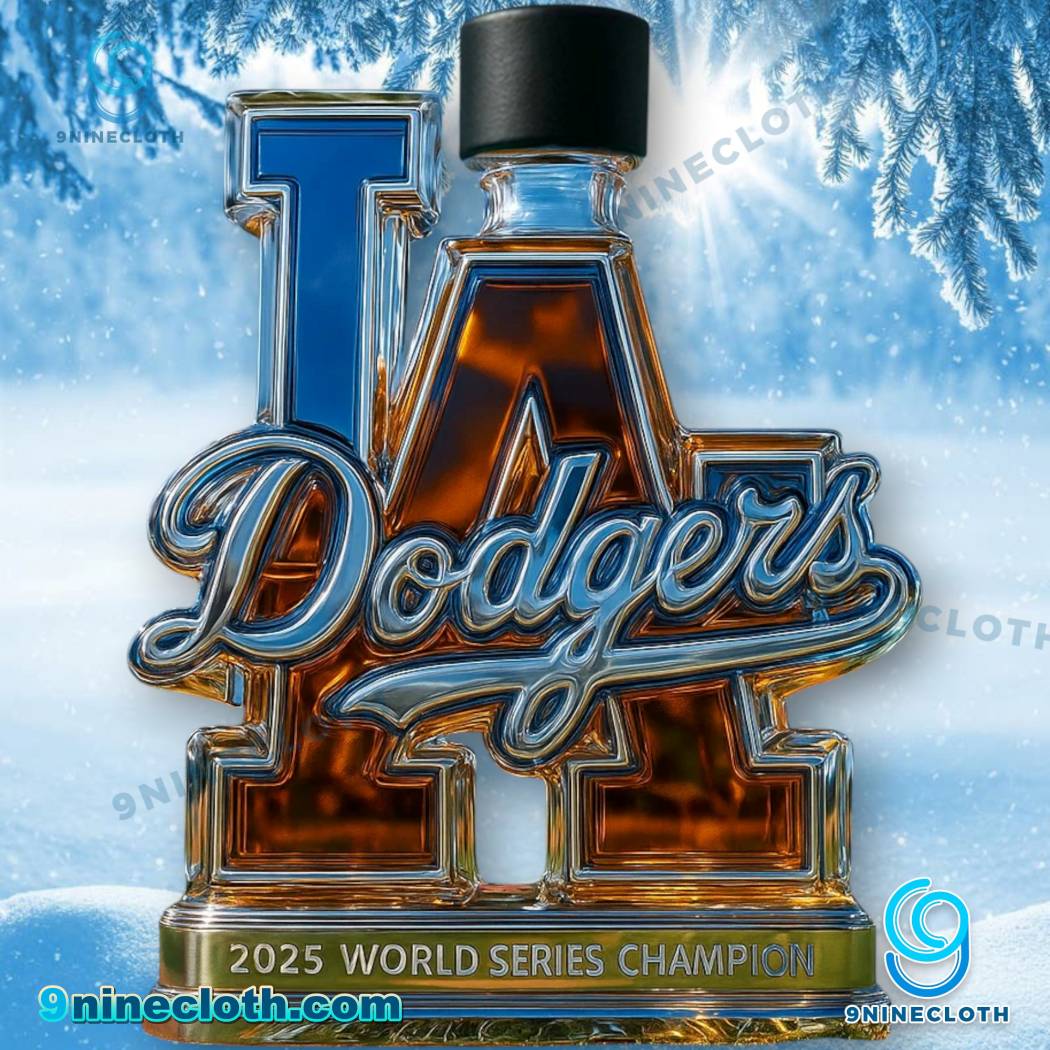 Los Angeles Dodgers 2025 World Series Champion Whiskey Bottle
