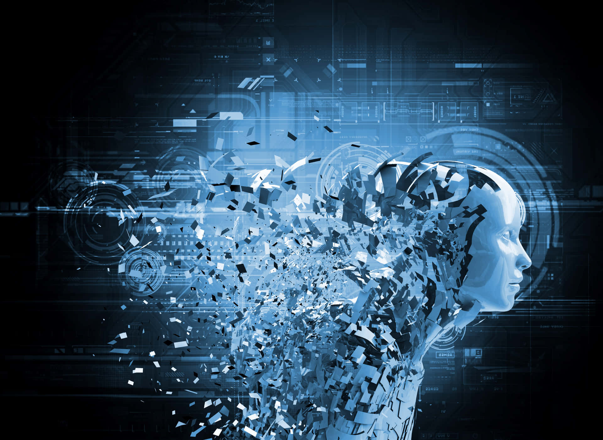 Download Abstract futuristic Artificial Intelligence illustration Wallpaper