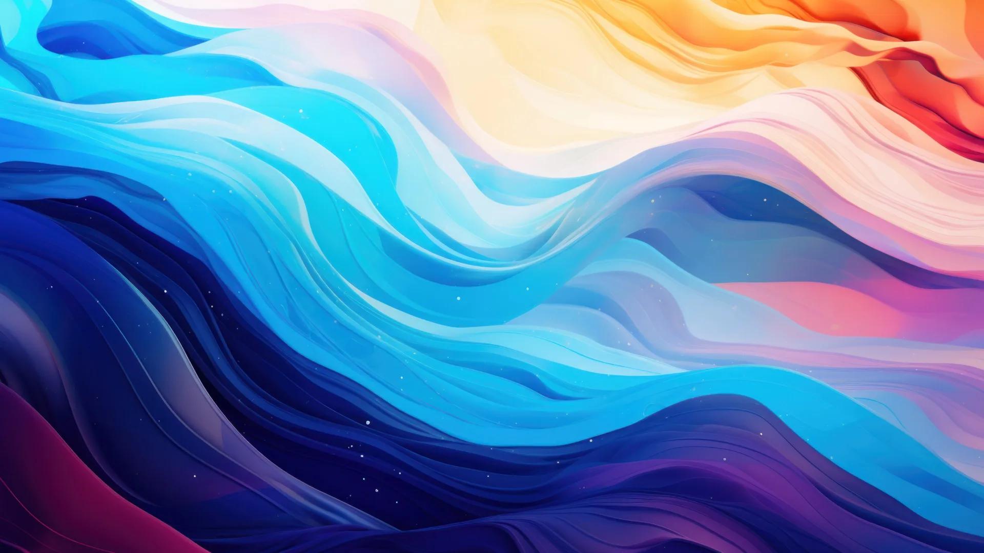 Abstract Blue Wave Splash Illustration [1920x1080]