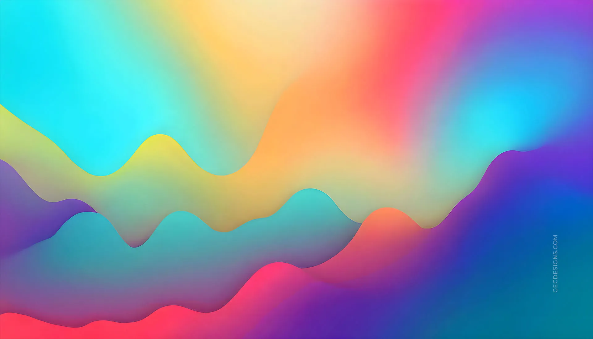 Abstract colorful gradients waves background wallpaper
