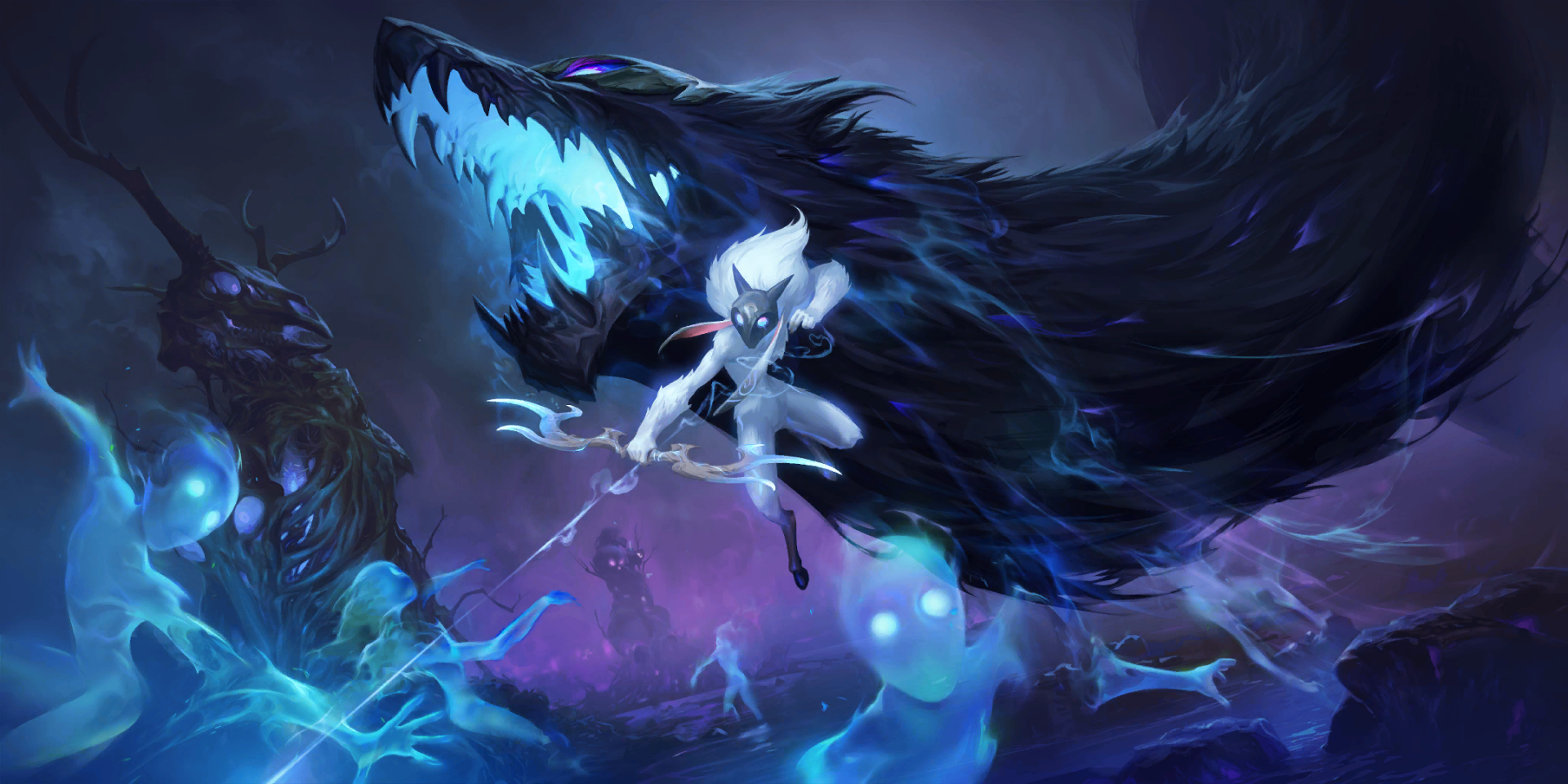 Download Kindred (League Of Legends) Video Game Legends Of Runeterra HD Wallpaper