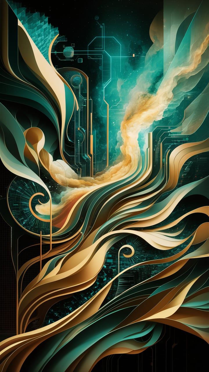 Synergy of Nature and Technology: An Abstract AI Journey