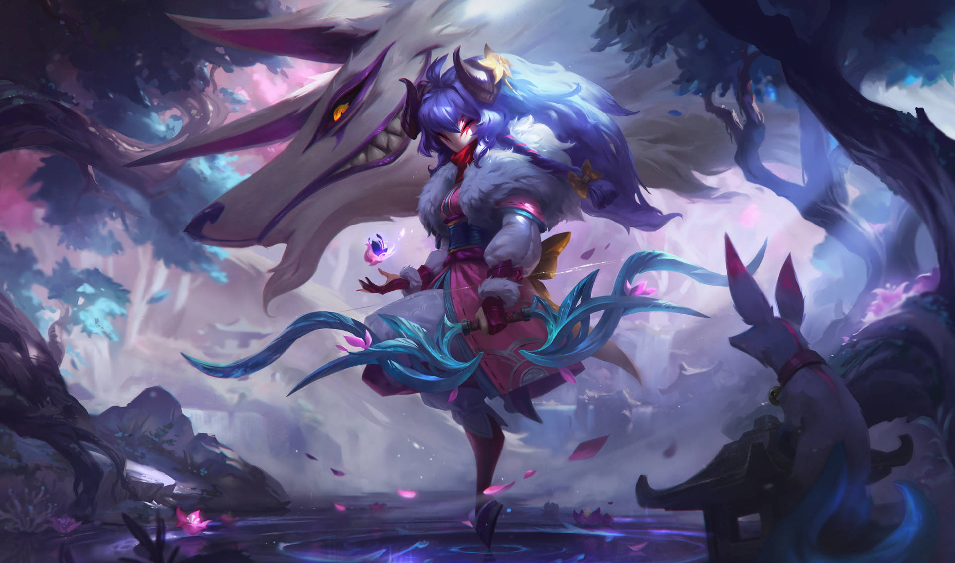 Download League Of Legends Kindred 1080p Gaming Wallpaper
