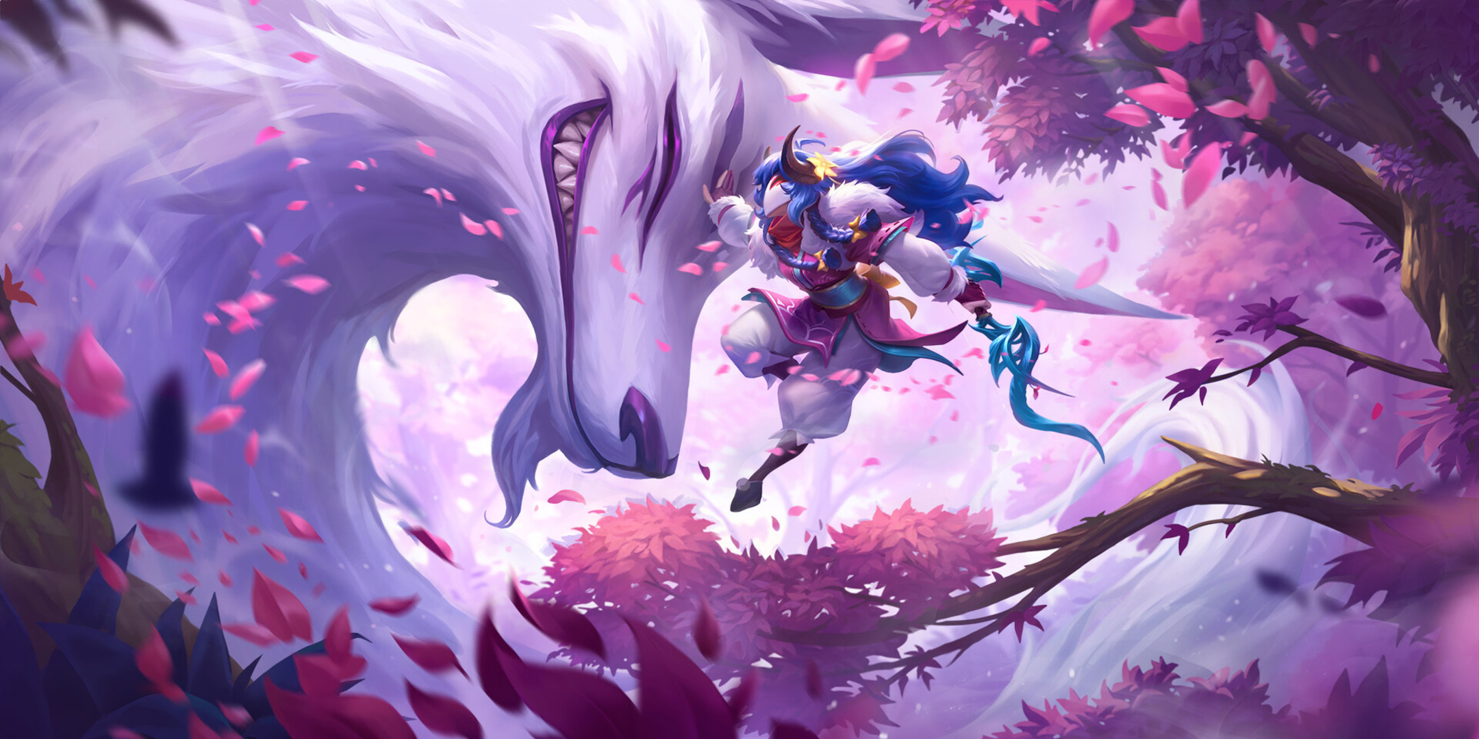 Kindred's Mystic Dance: HD Wallpaper from Legends of Runeterra & League of Legends