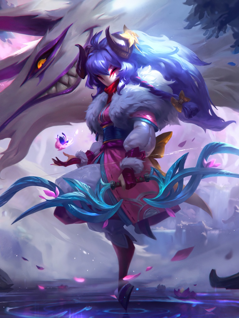 Spirit Blossom Kindred Wallpaper 4K, League of Legends