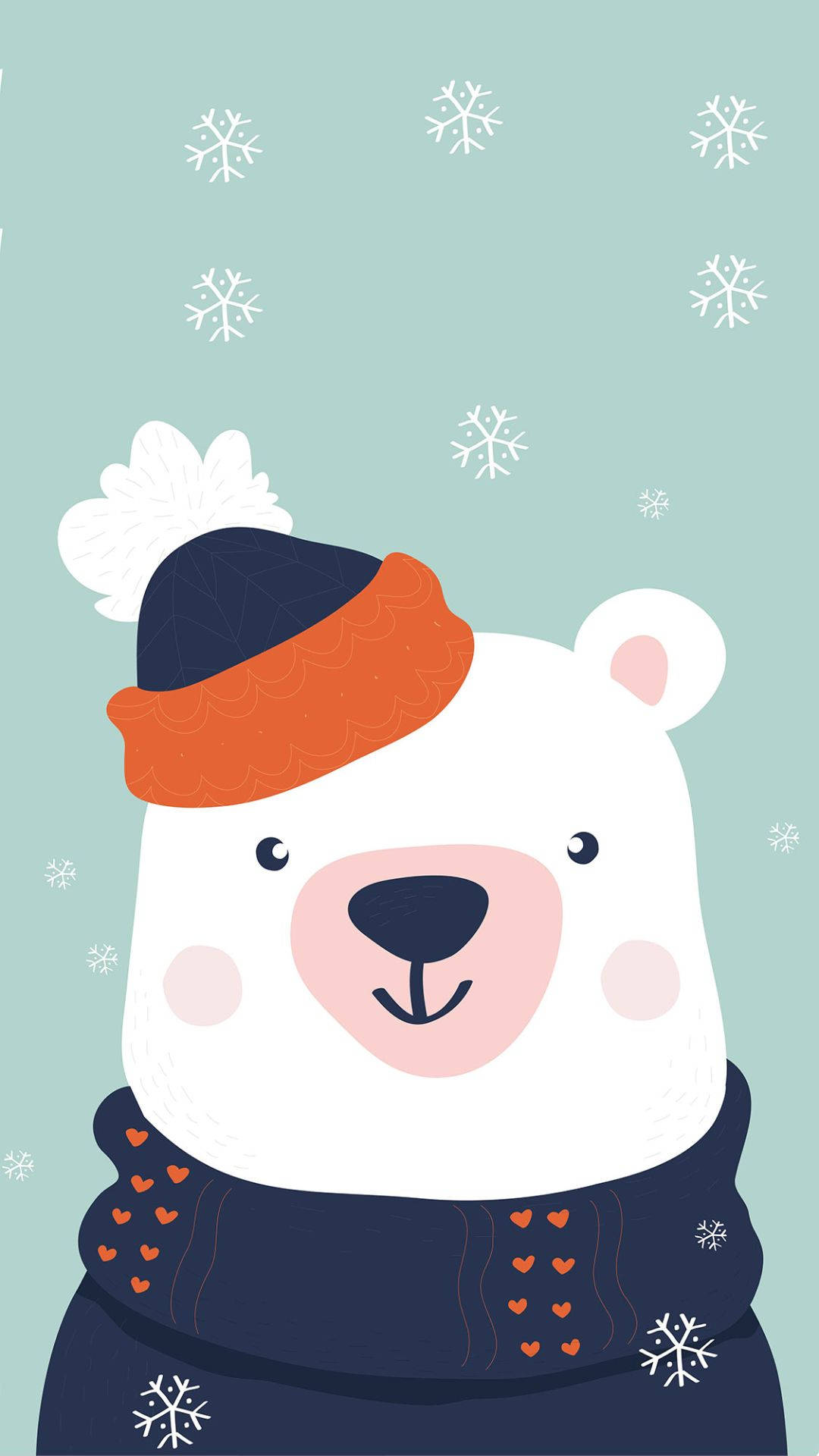 Download Kawaii Christmas Bear Wallpaper