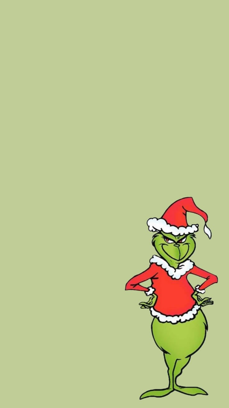 the grinch wallpaper Christmas Xmas Santa green