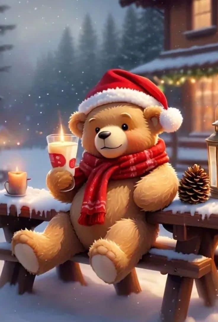 MESEFIGURÁK. Merry, Christmas wallpaper, Teddy bear