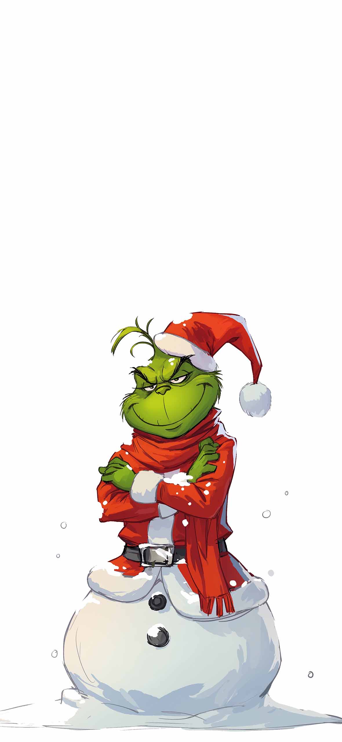 Grinch Snowman & Santa Claus Grumpy Wallpaper